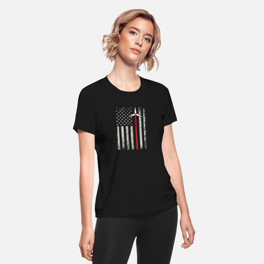 American Flag Engineer T shirt Wind Turbine