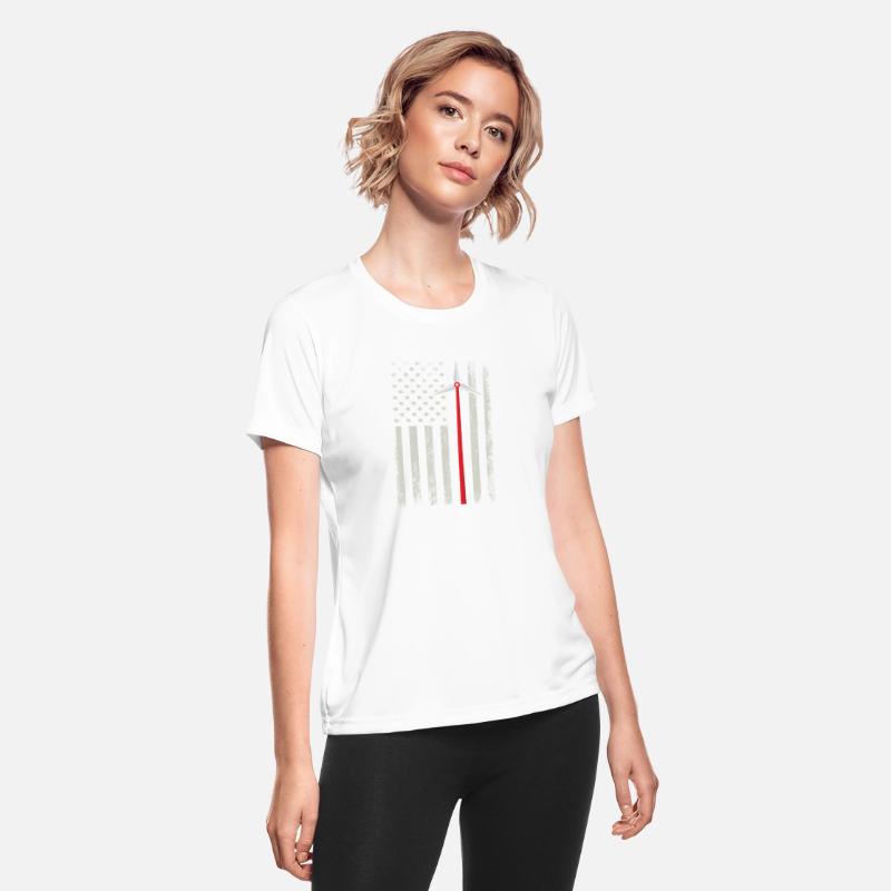 American Flag Engineer T shirt Wind Turbine