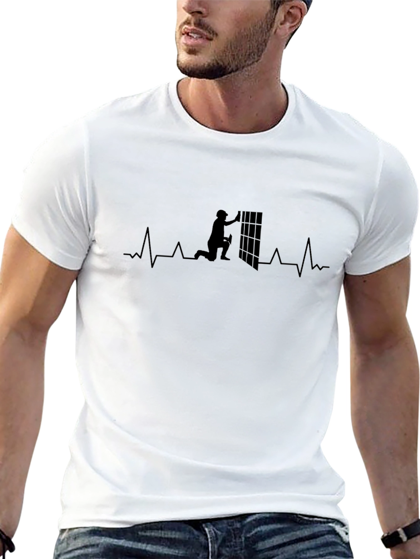 Tiler Heartbeat Graphic Tee - Black Cotton Blend