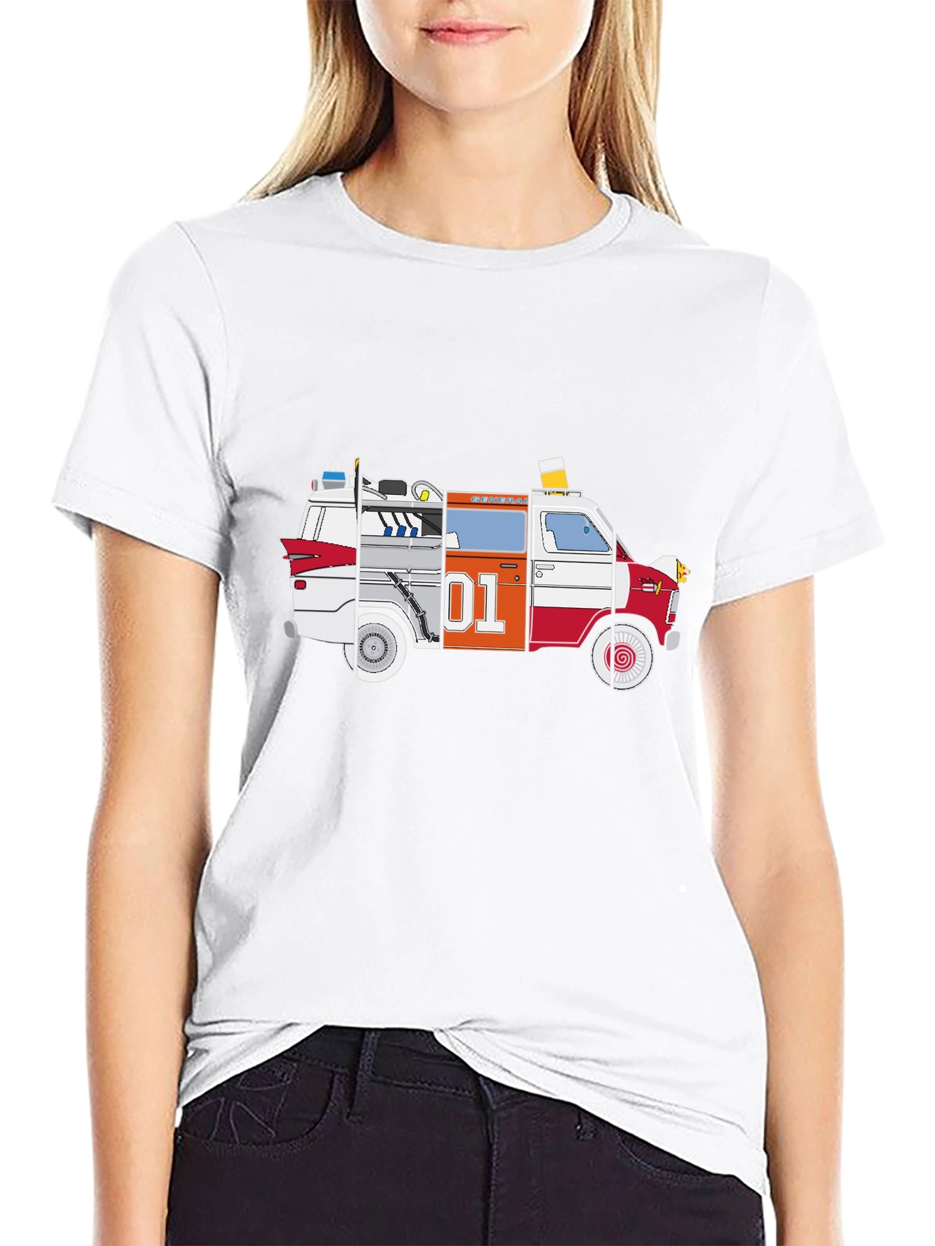 Ghostbusters & Dukes of Hazzard Van Graphic Tee