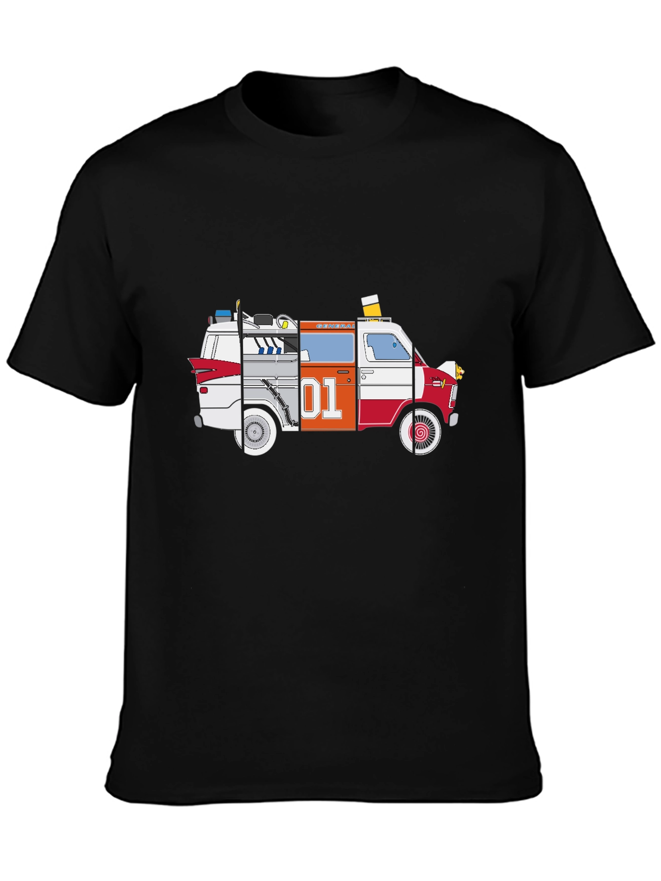 Ghostbusters & Dukes of Hazzard Van Graphic Tee