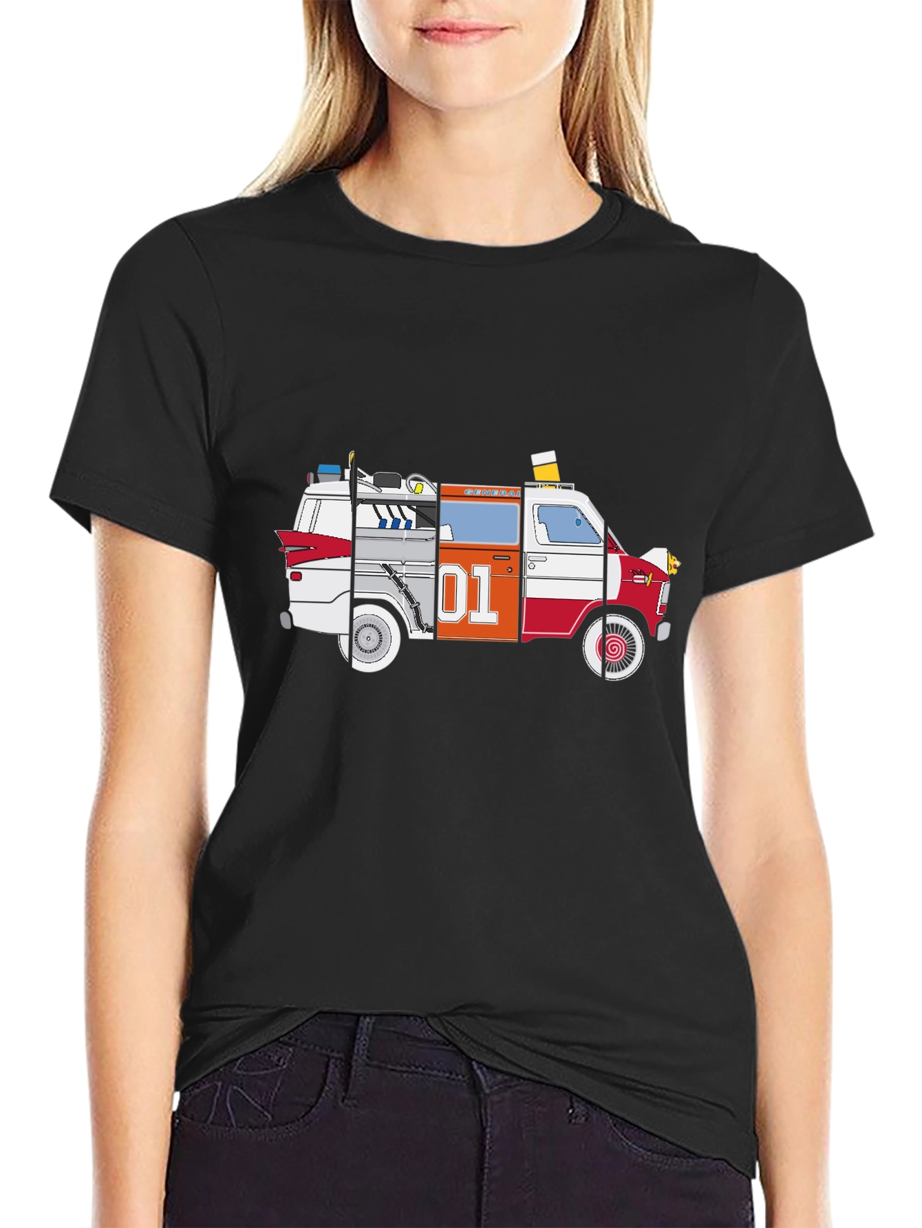 Ghostbusters & Dukes of Hazzard Van Graphic Tee