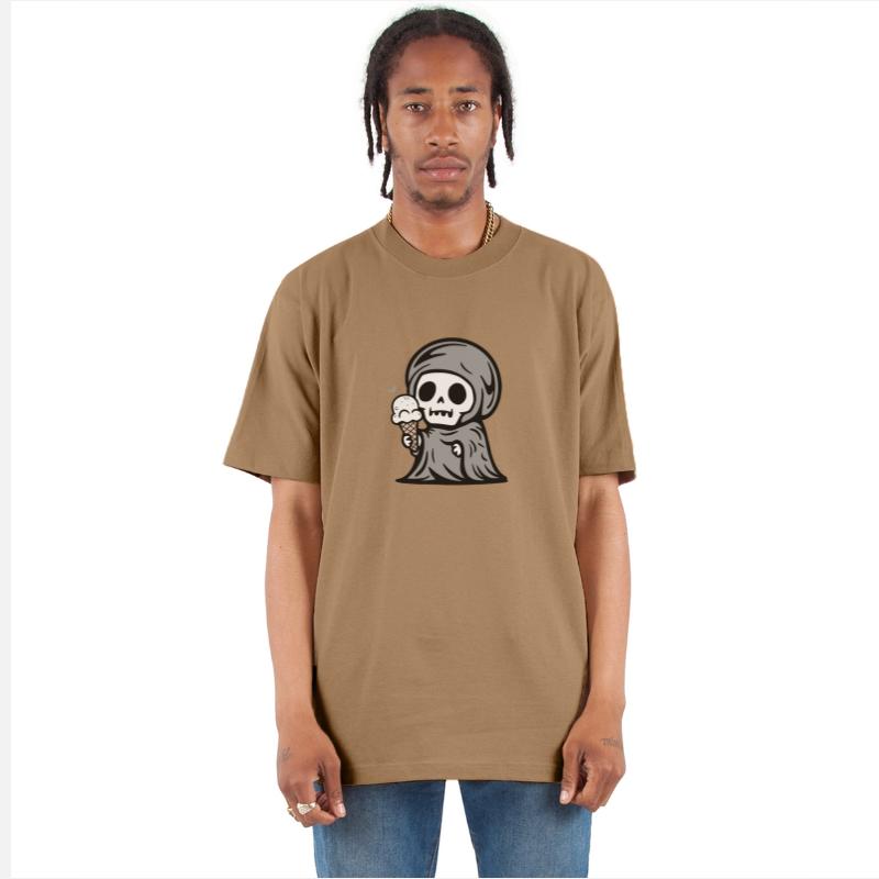 Angel of Death Skeleton Vanilla Ice Cream Cone