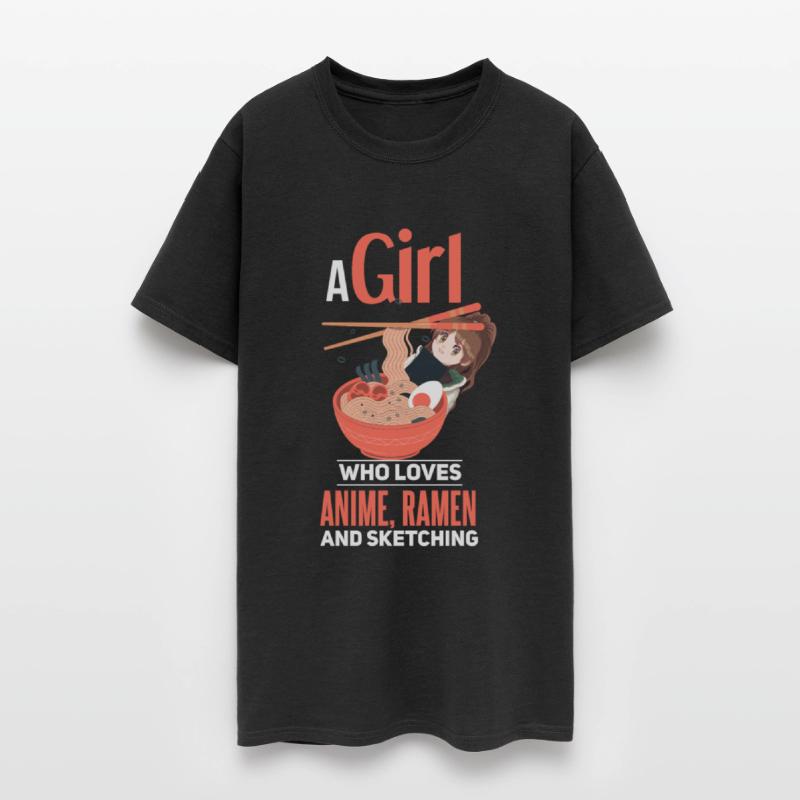 Anime, drawing and ramen noodles saying