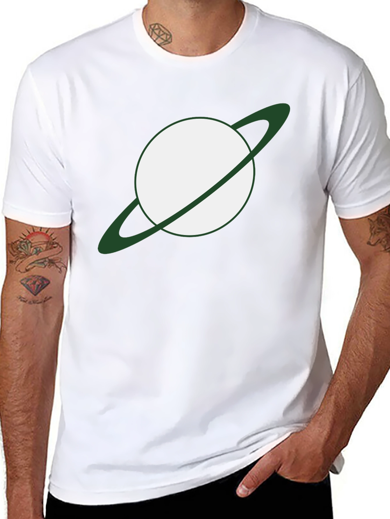 Saturn Graphic Tee - Cool Space Design