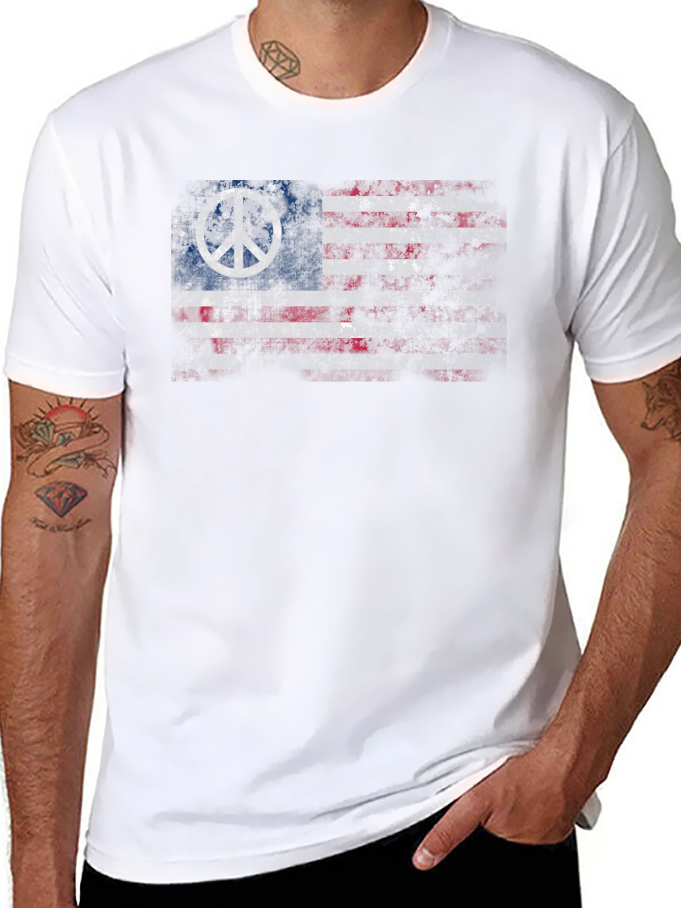 Peace Flag Graphic T-Shirt