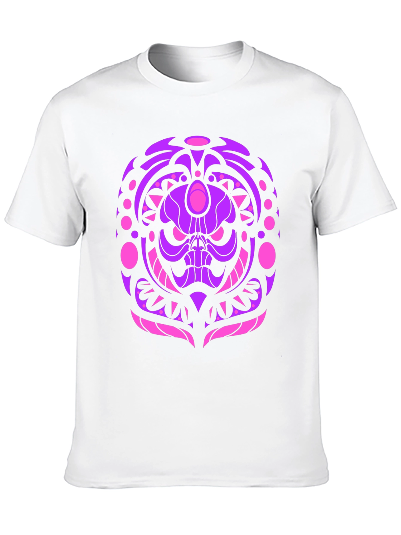 Skull Mandala Graphic Tee - Black Cotton Shirt