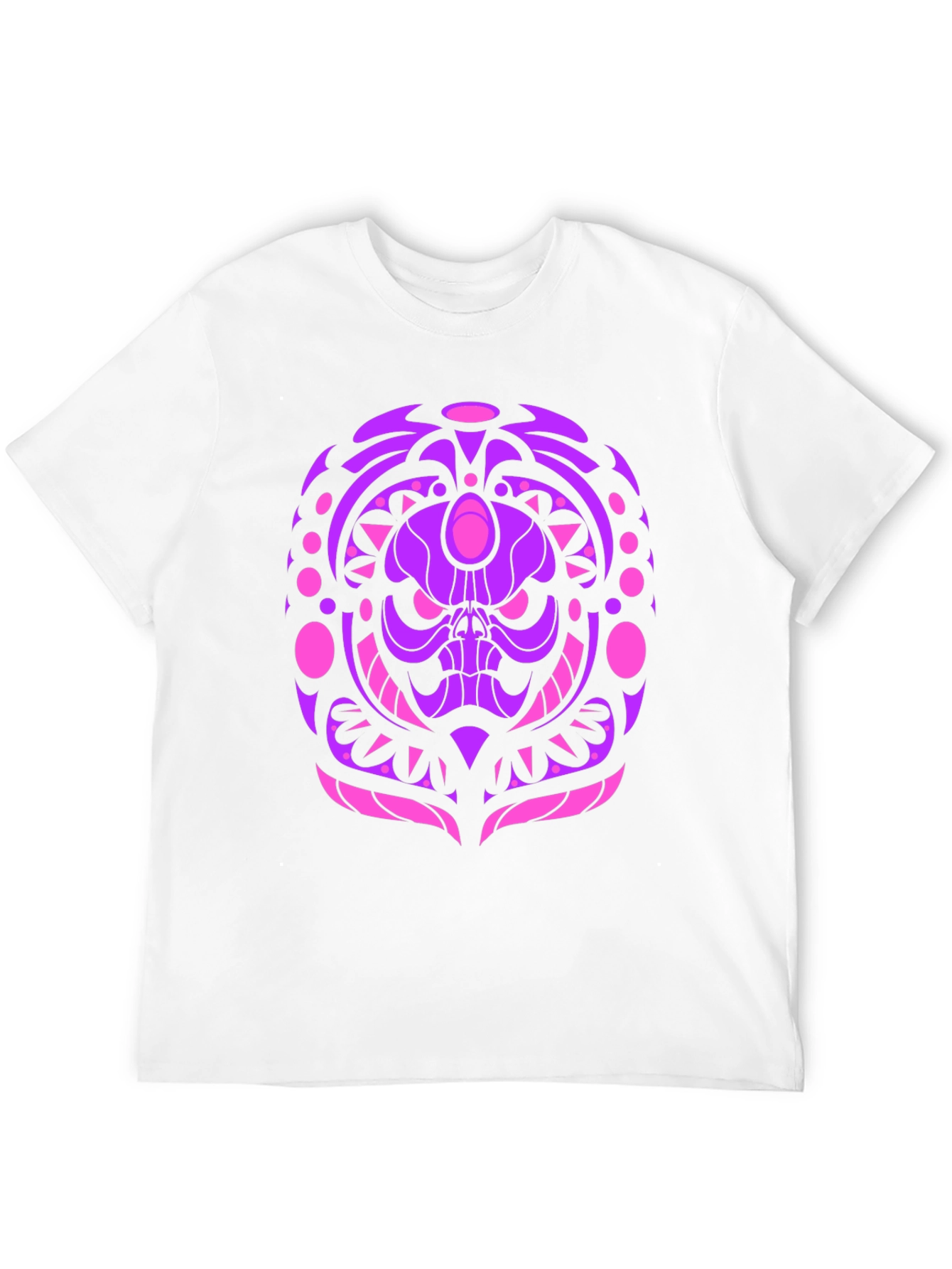 Skull Mandala Graphic Tee - Black Cotton Shirt