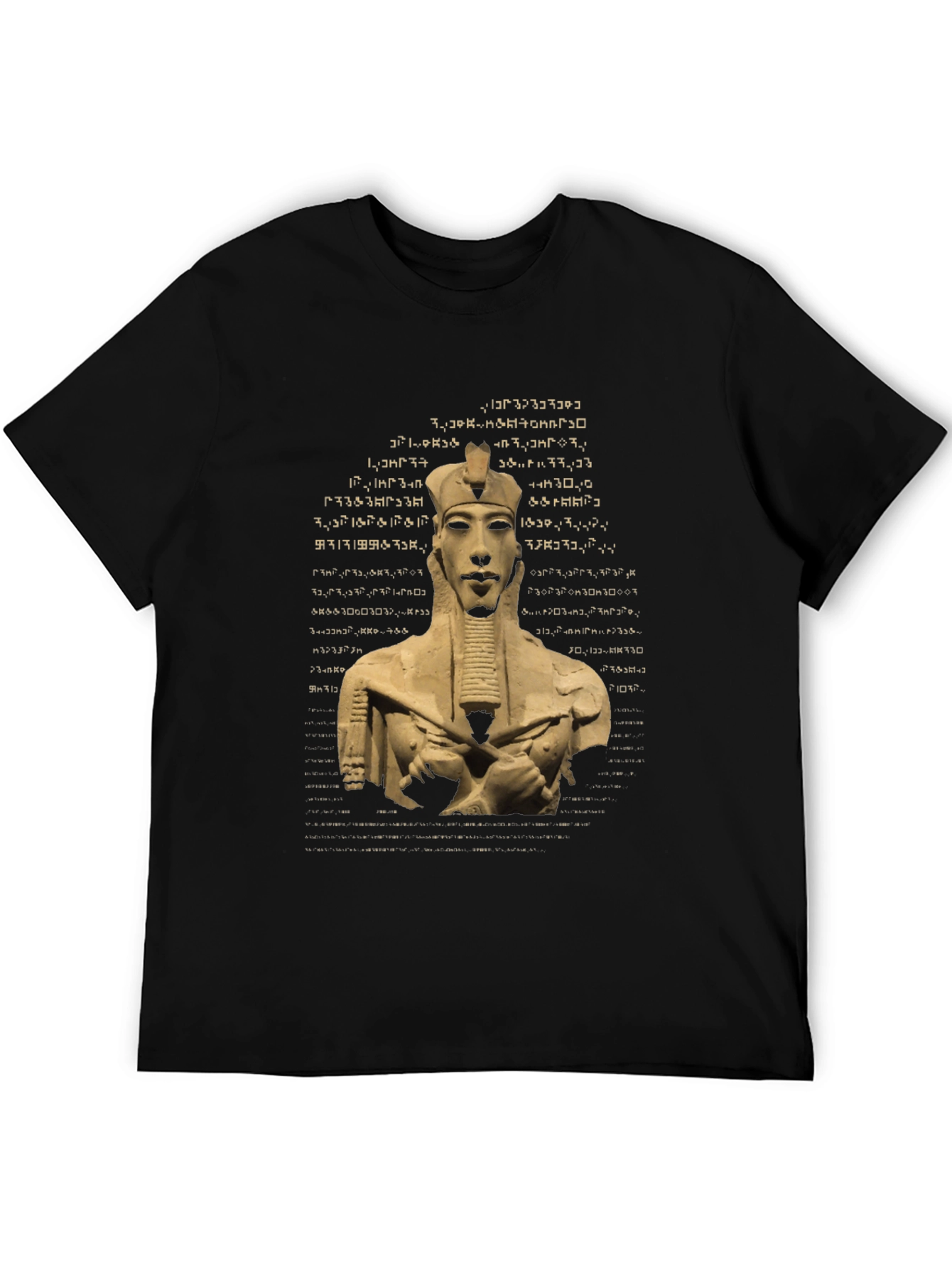 Egyptian Pharaoh Print T-Shirt - Black