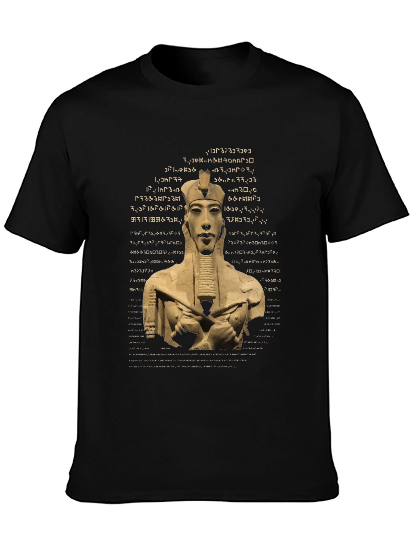 Egyptian Pharaoh Print T-Shirt - Black