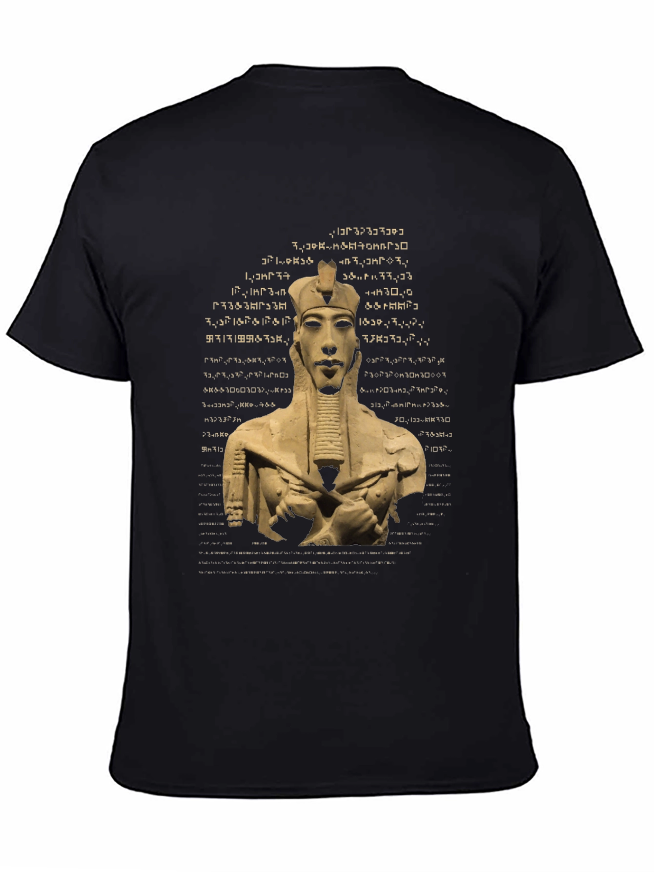 Egyptian Pharaoh Print T-Shirt - Black