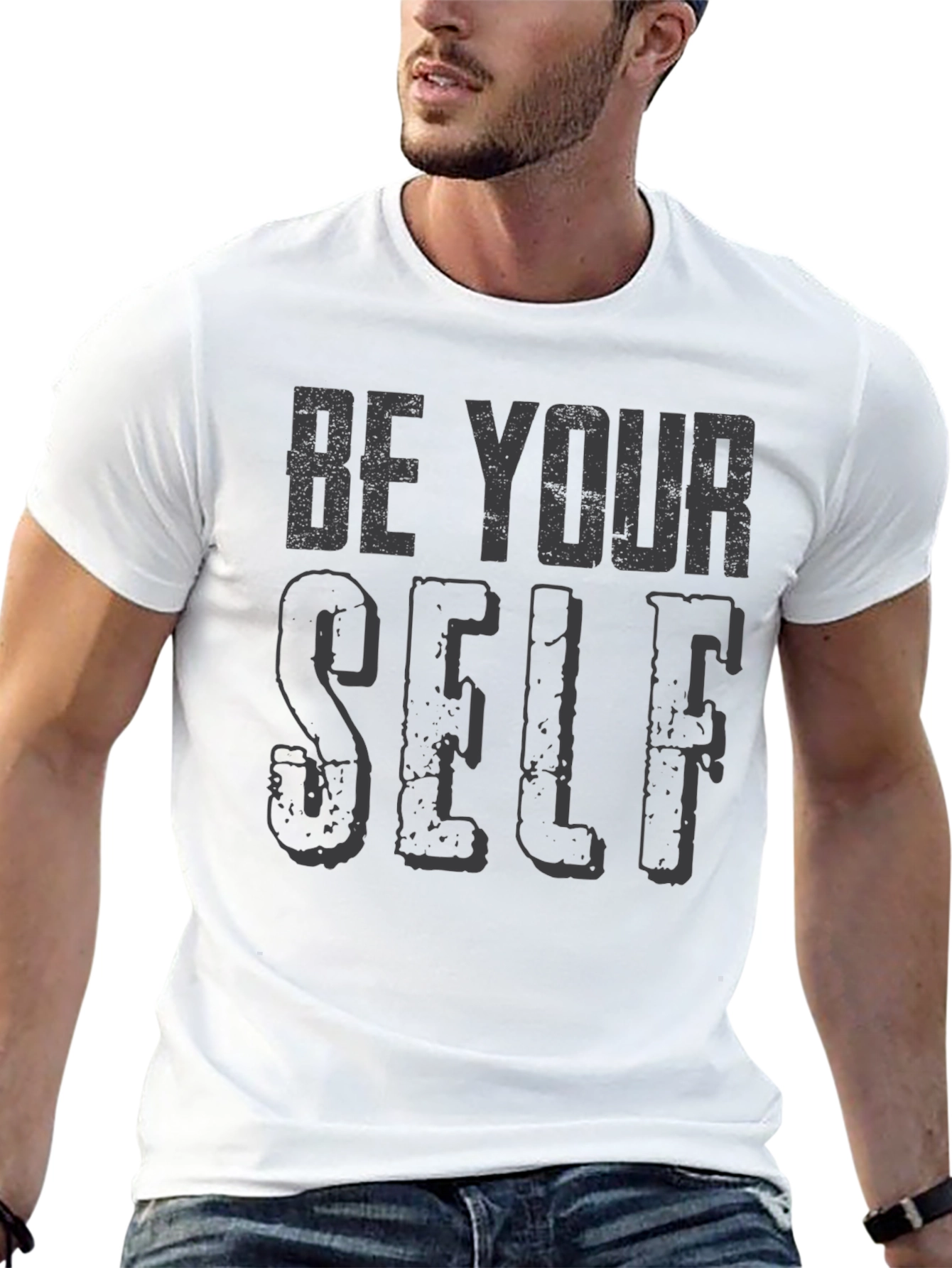 Be Yourself Graphic Tee - Black