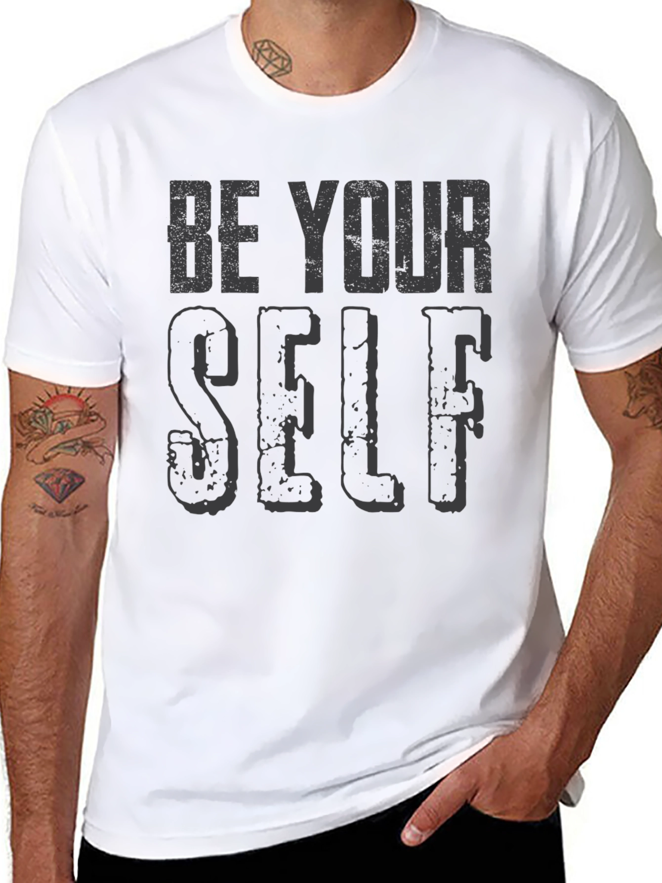Be Yourself Graphic Tee - Black