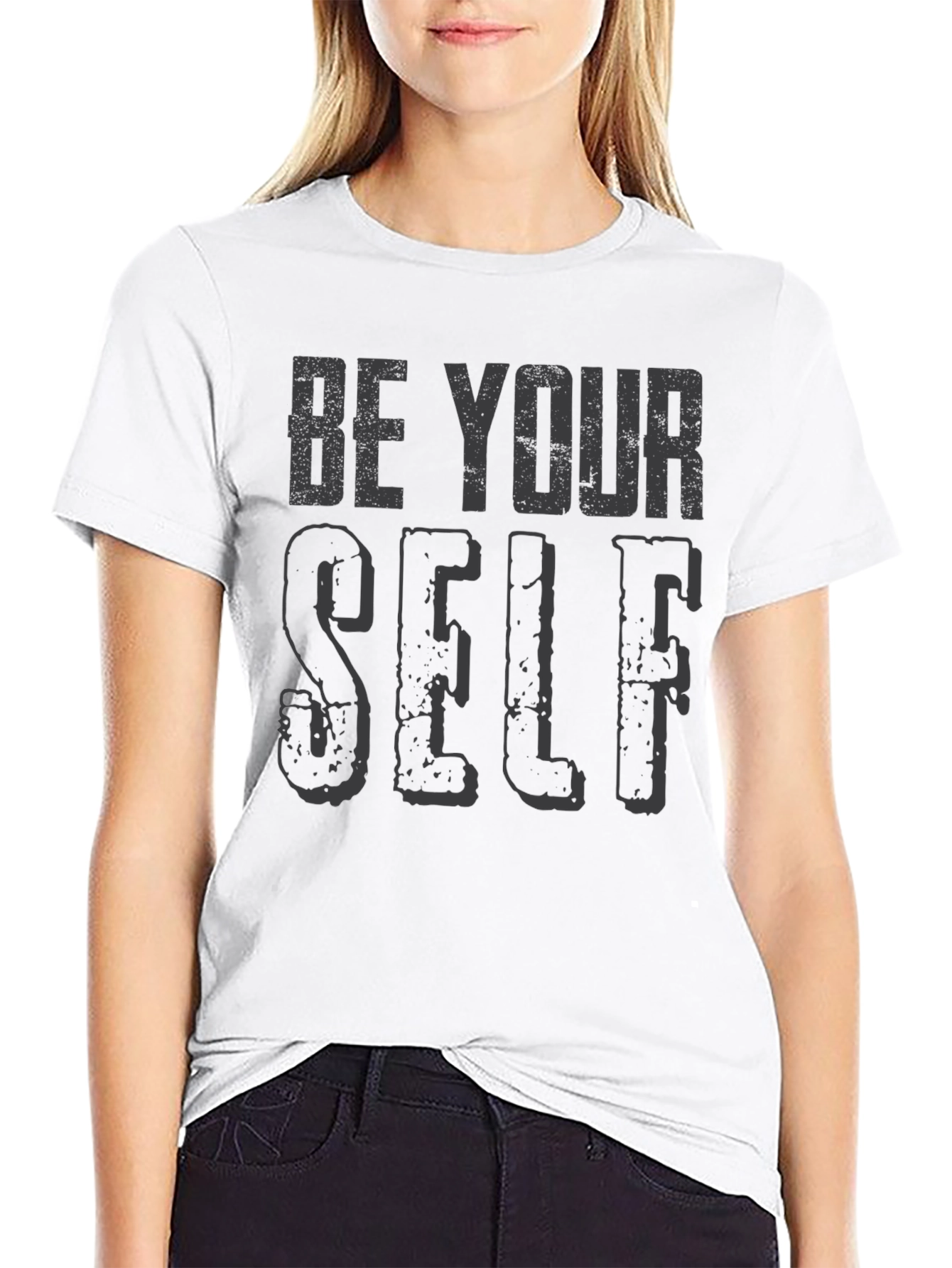 Be Yourself Graphic Tee - Black