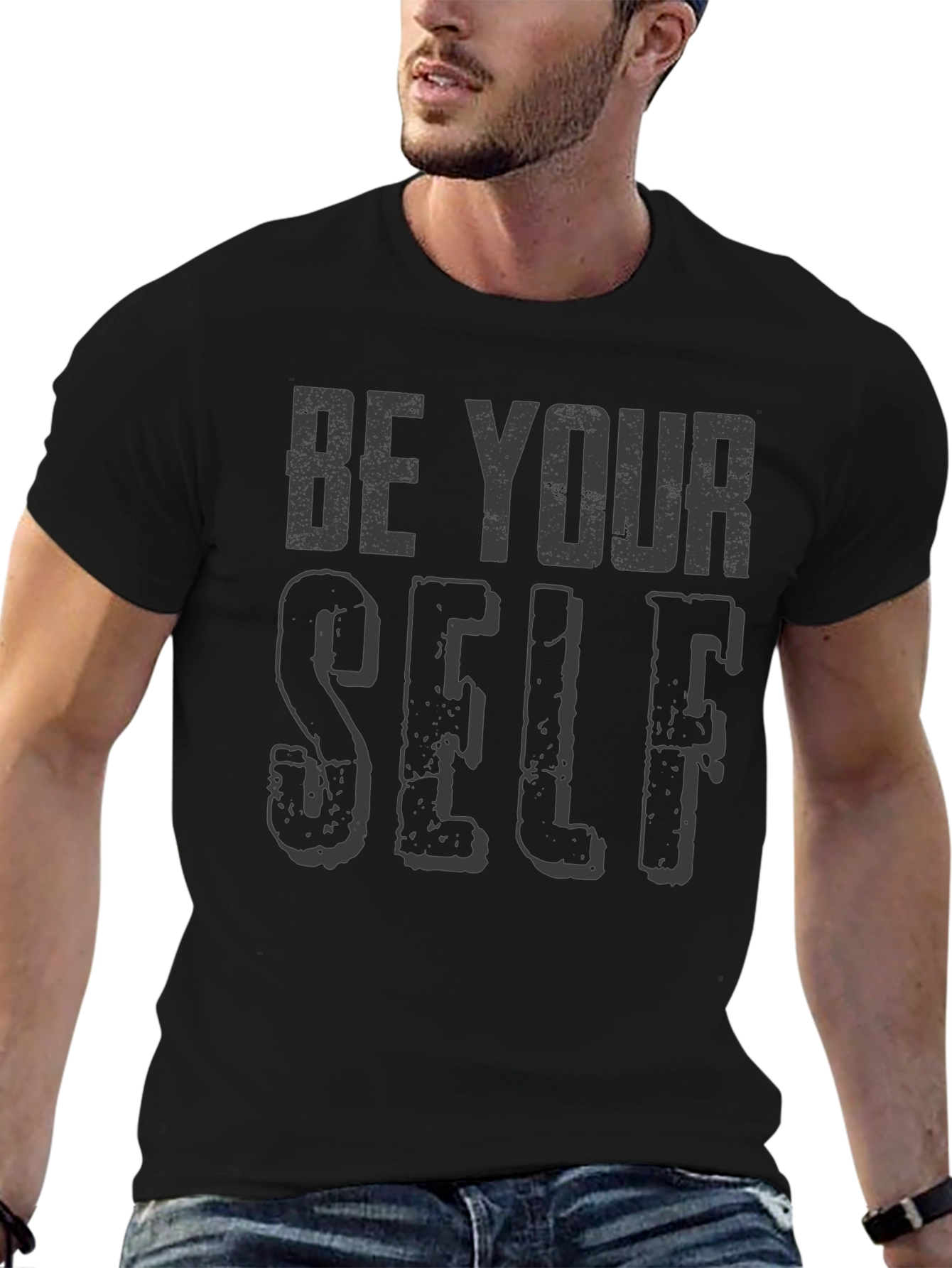 Be Yourself Graphic Tee - Black