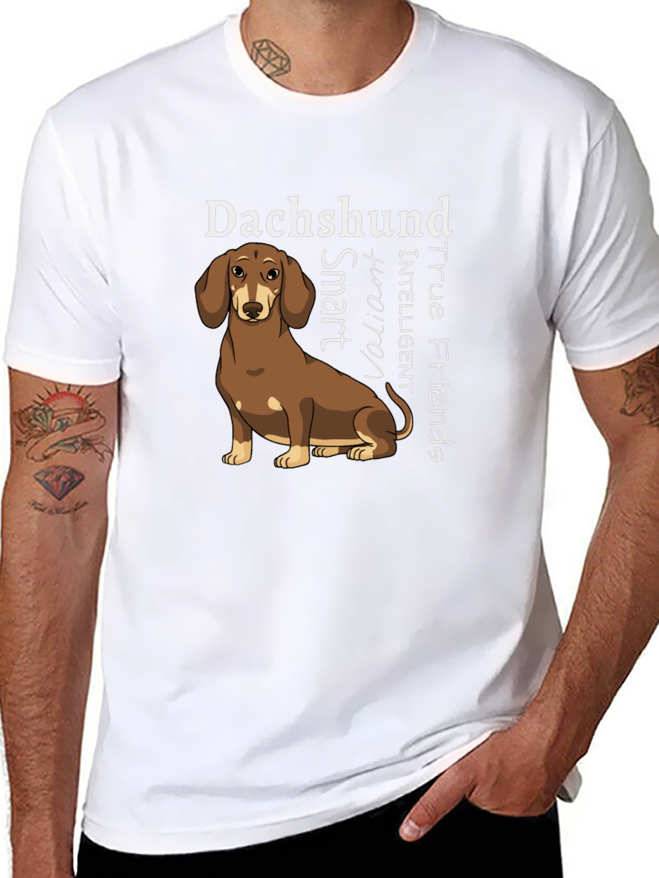 Dachshund True Friends Graphic Tee