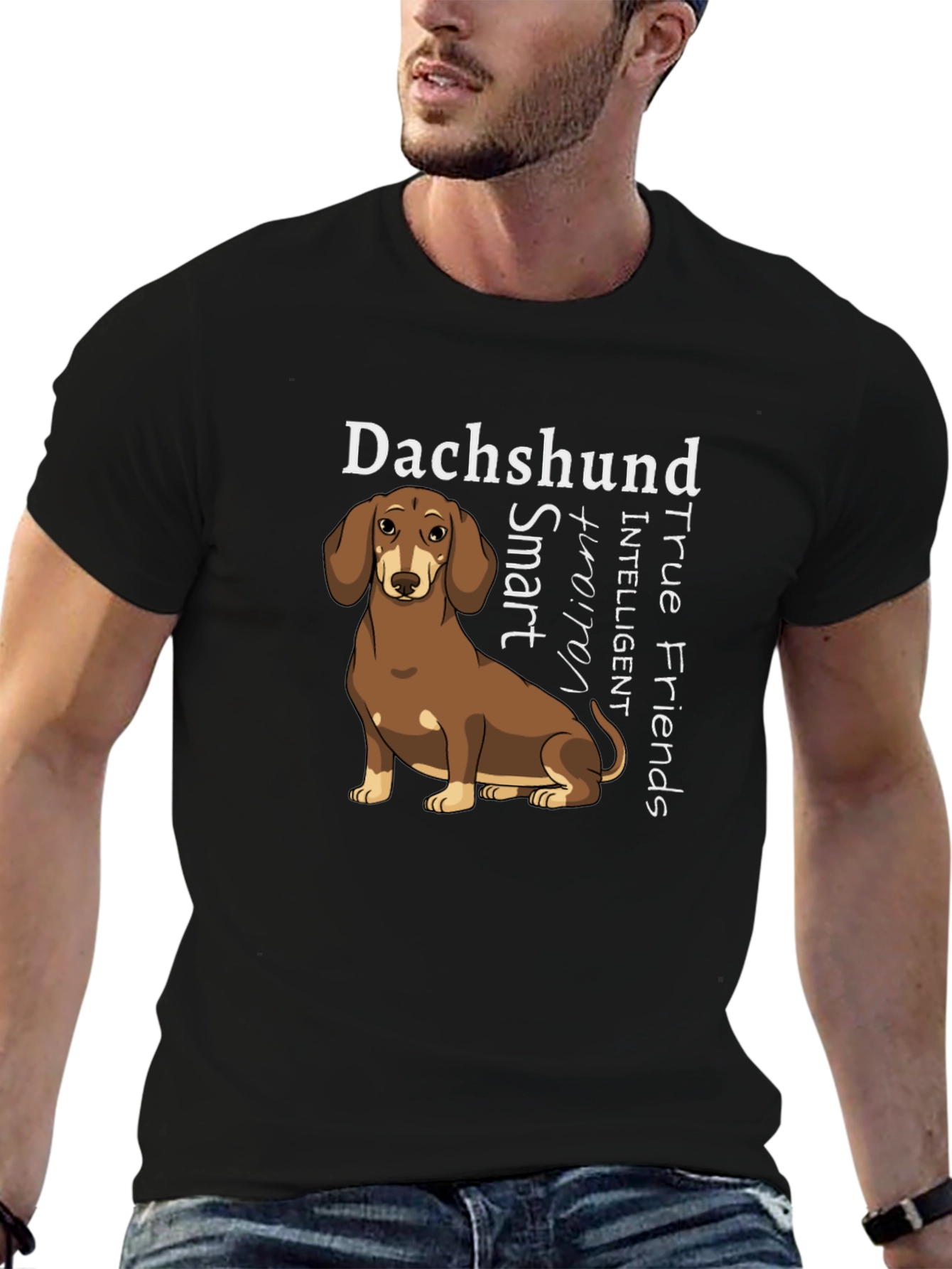 Dachshund True Friends Graphic Tee