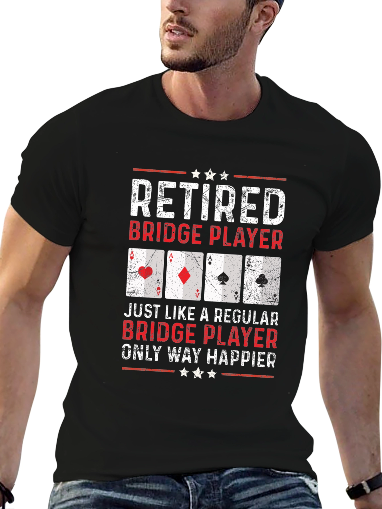Retired Bridge Player Graphic Tee
