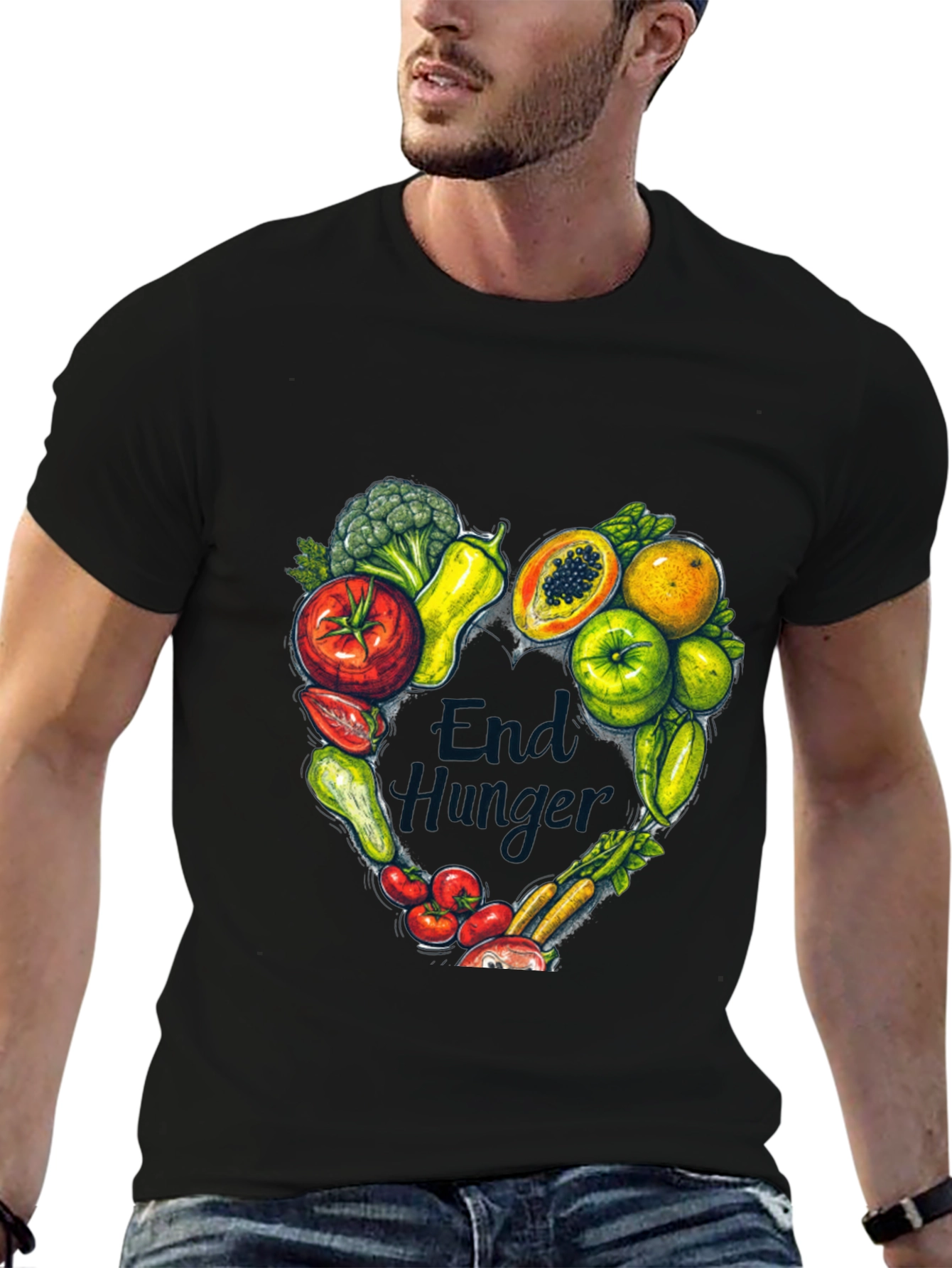 End Hunger Vegan Graphic T-Shirt