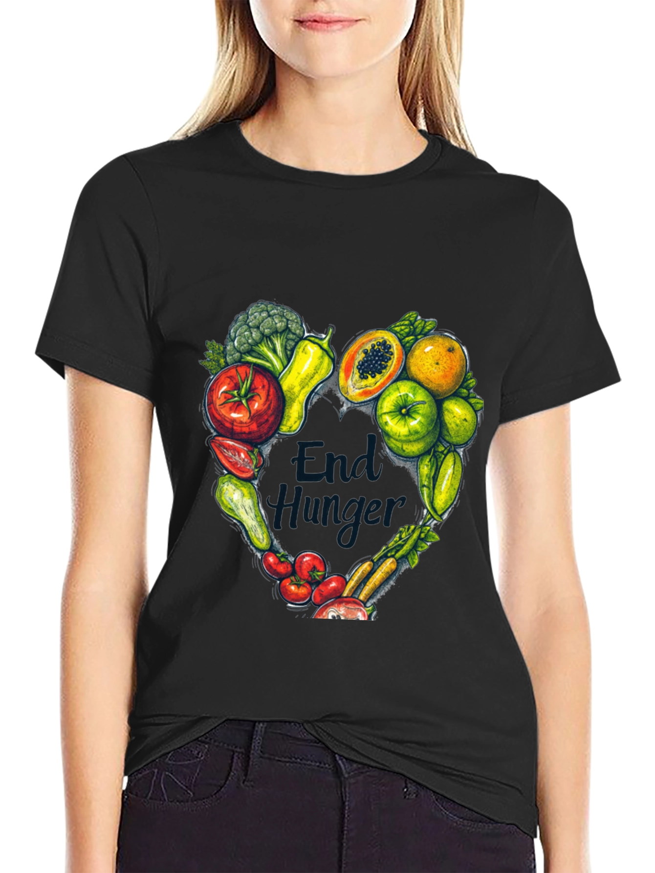 End Hunger Vegan Graphic T-Shirt