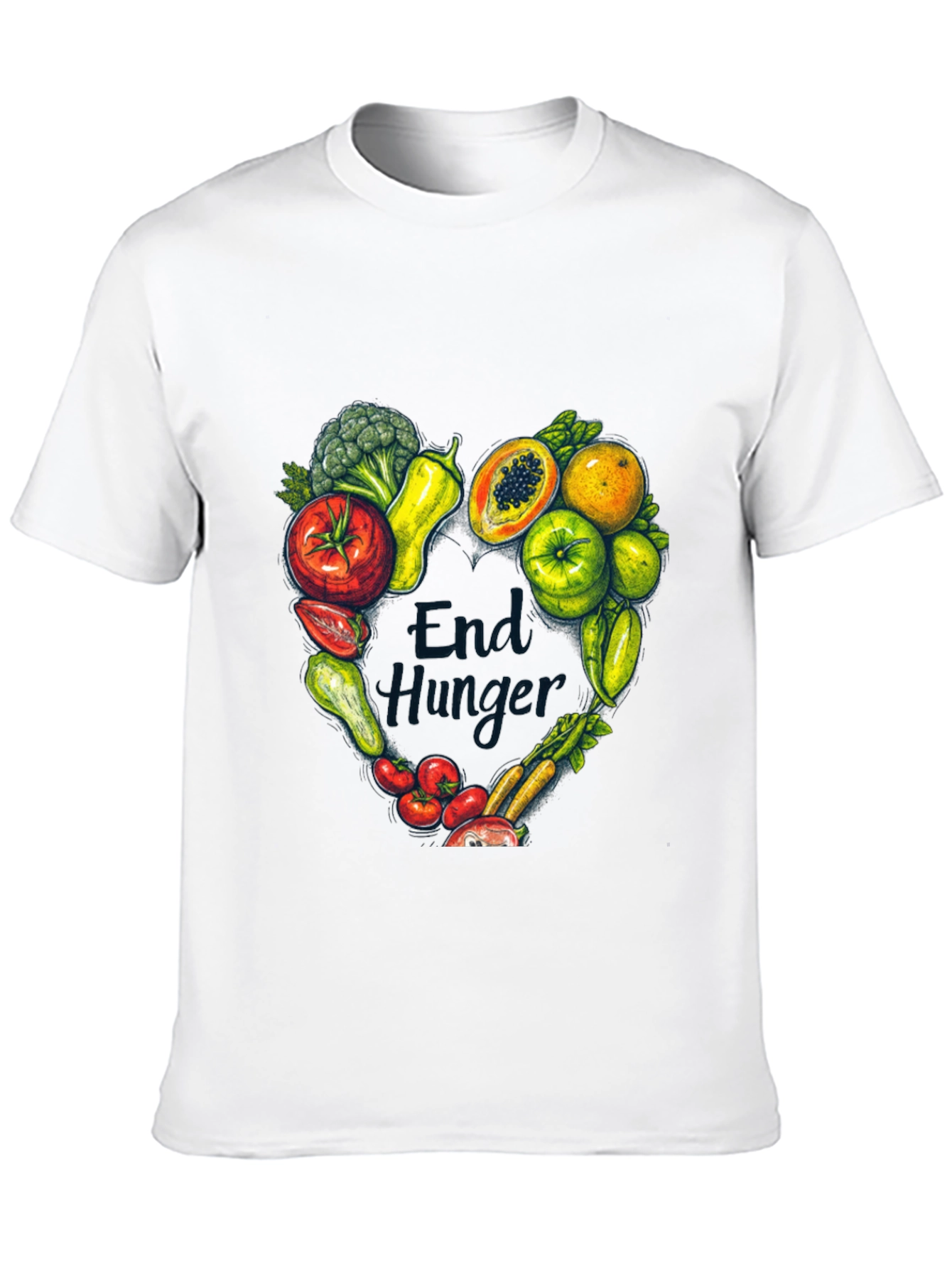 End Hunger Vegan Graphic T-Shirt