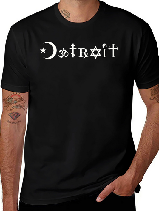 DETROIT Religious Symbol T-Shirt - Graphic Tee