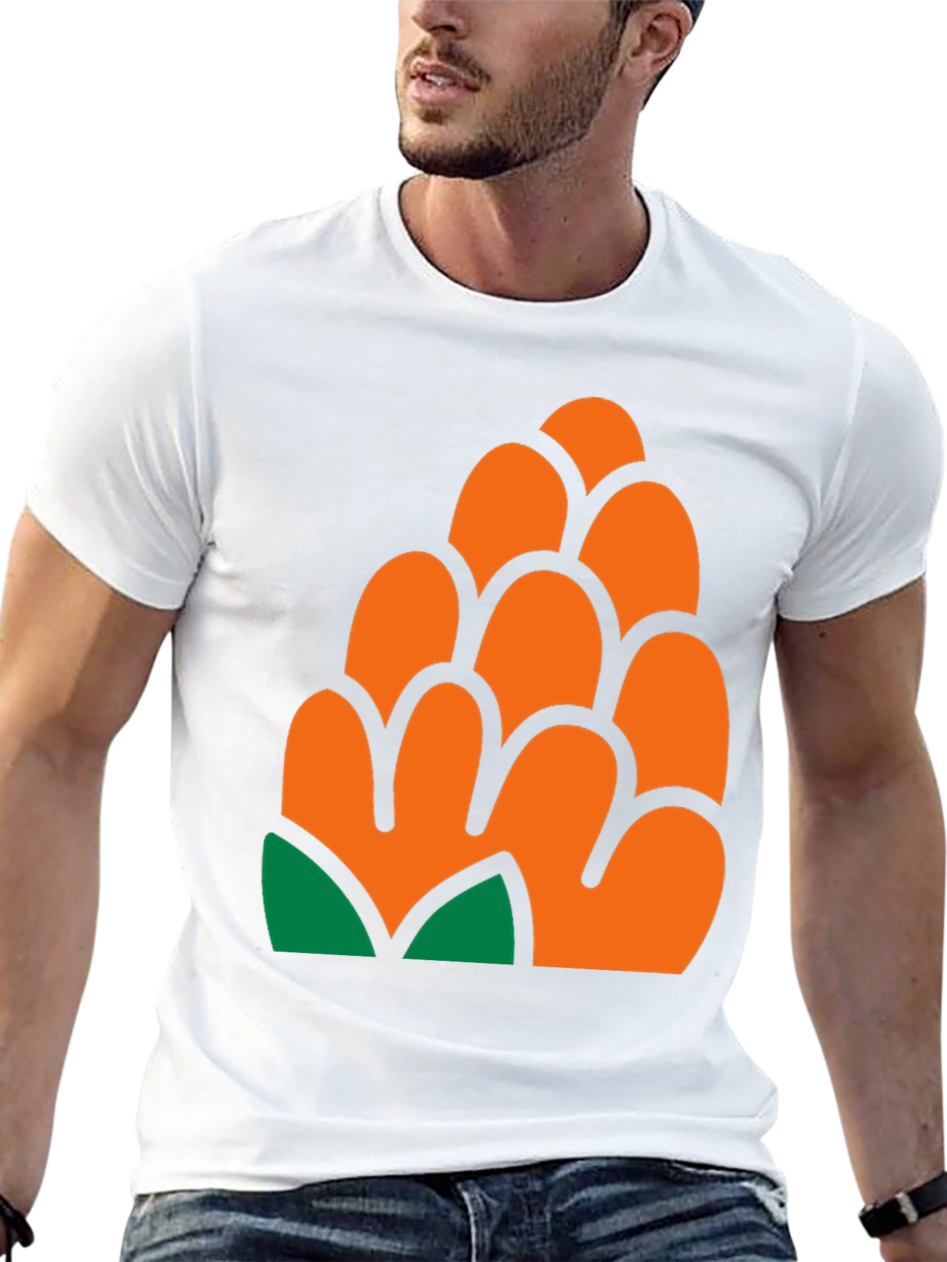 Pinecone Graphic Print T-Shirt - Casual Style