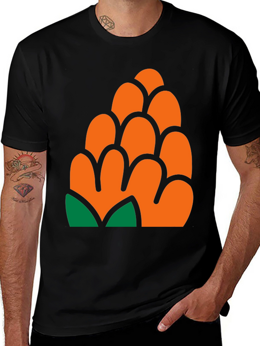 Pinecone Graphic Print T-Shirt - Casual Style