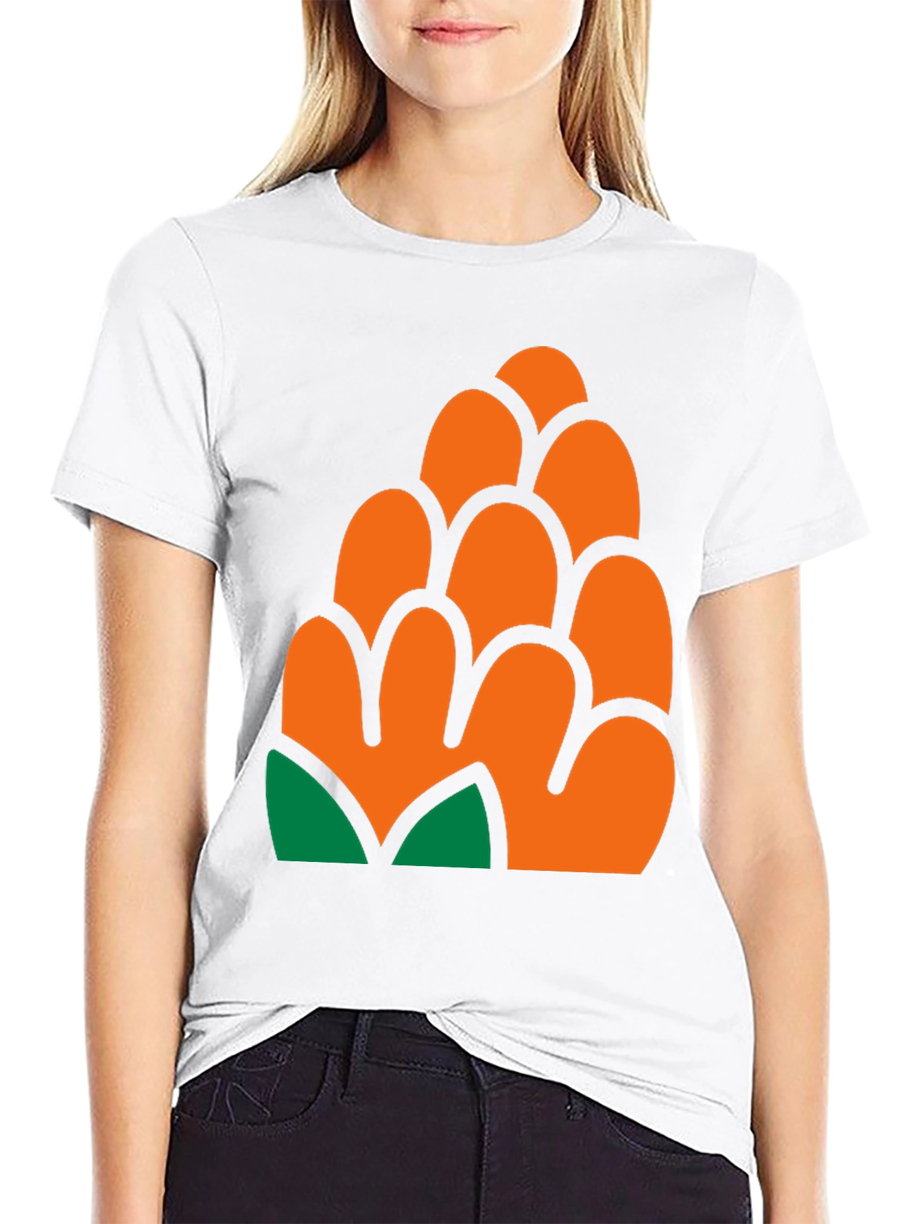 Pinecone Graphic Print T-Shirt - Casual Style