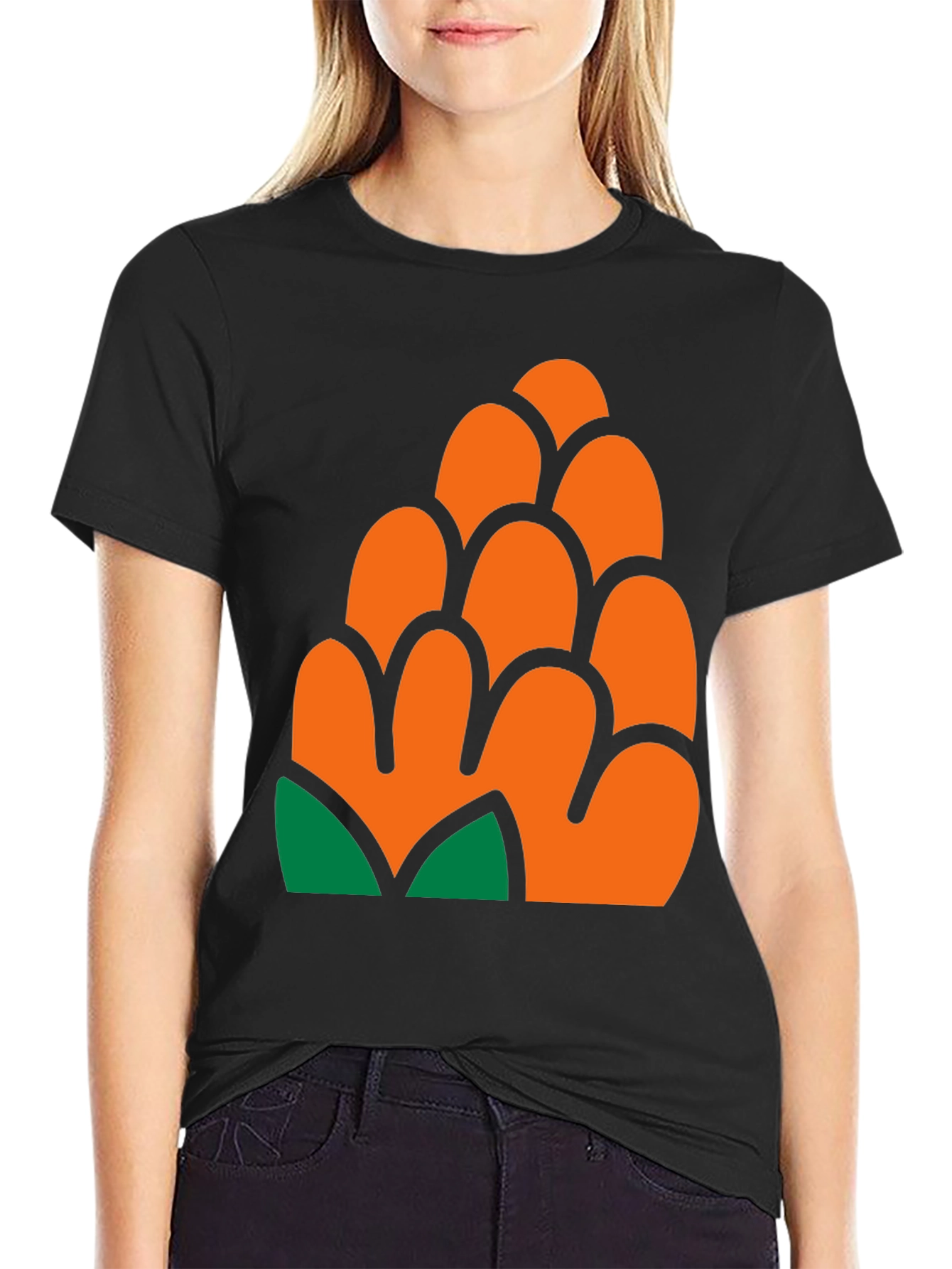 Pinecone Graphic Print T-Shirt - Casual Style