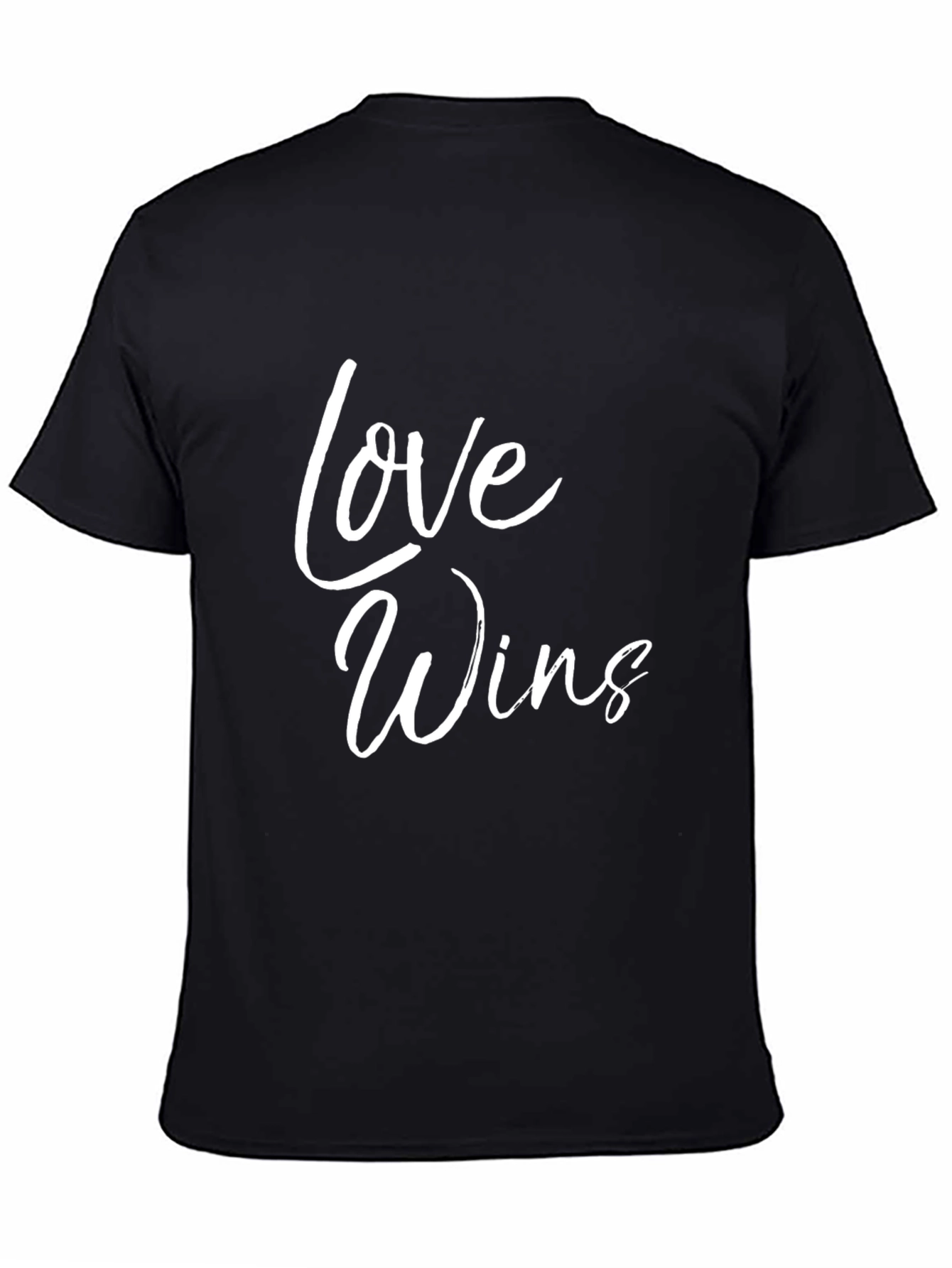 Love Wins Graphic Tee - Black Casual T-Shirt