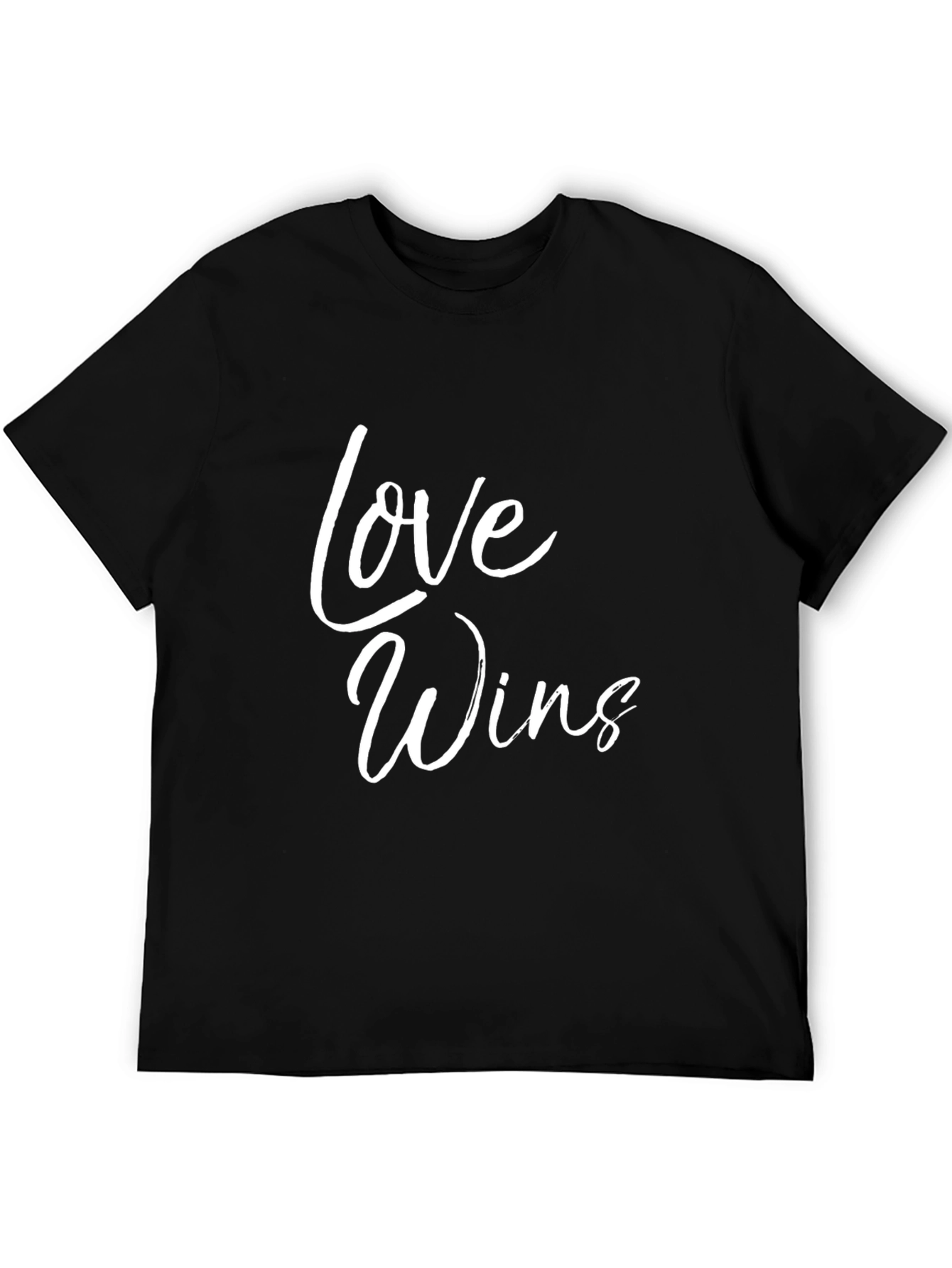 Love Wins Graphic Tee - Black Casual T-Shirt