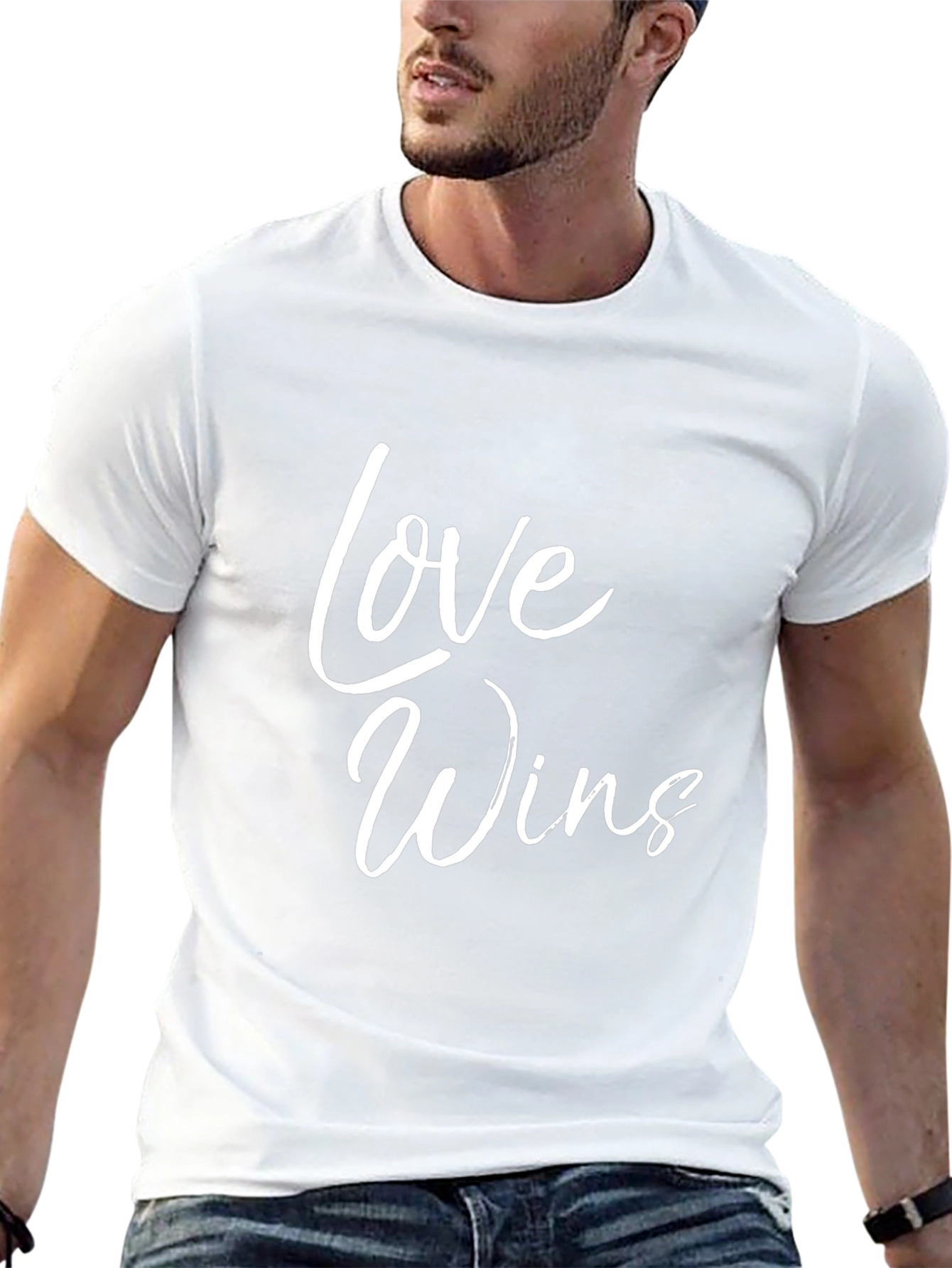 Love Wins Graphic Tee - Black Casual T-Shirt