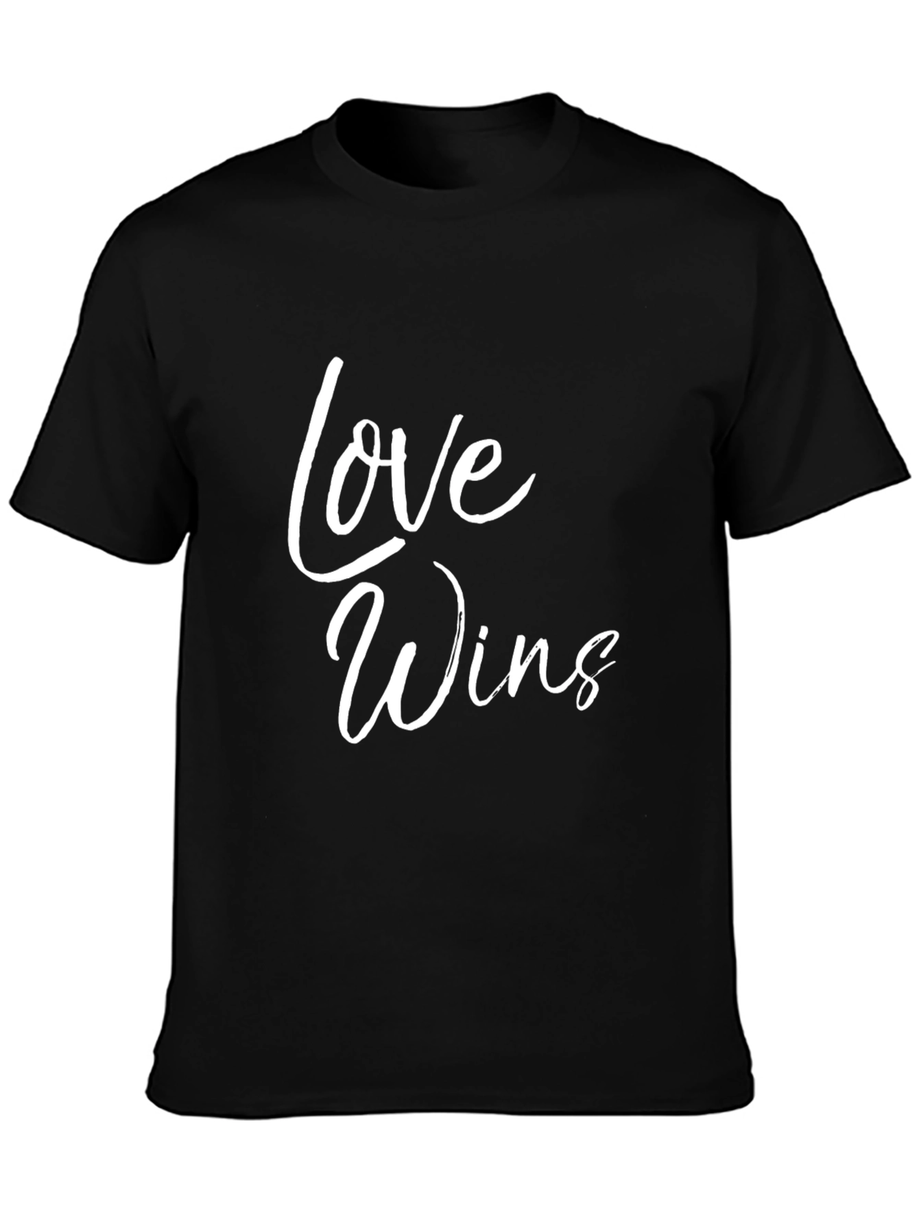 Love Wins Graphic Tee - Black Casual T-Shirt