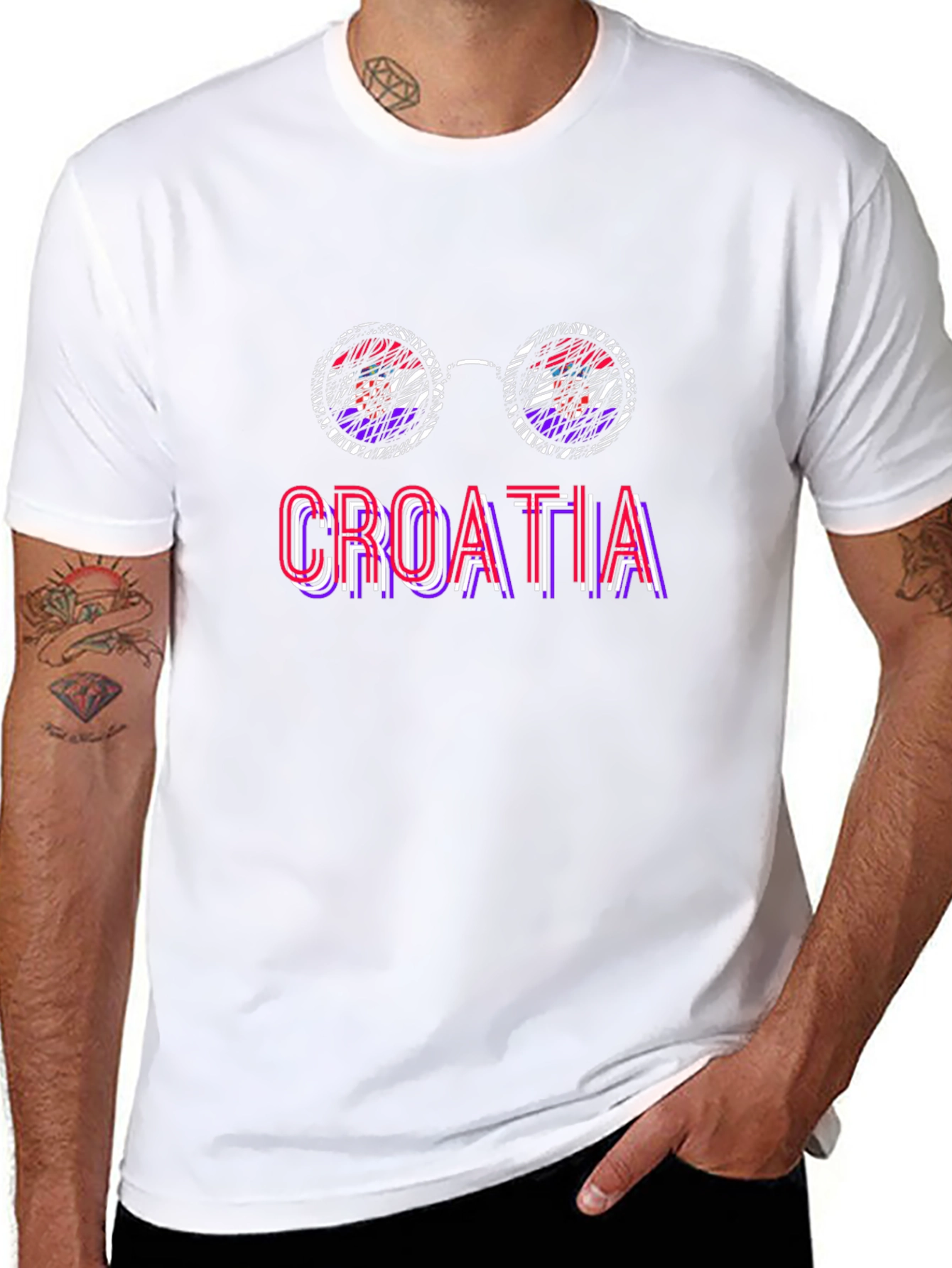 Croatia Sunglasses T-Shirt -  Croatian Pride