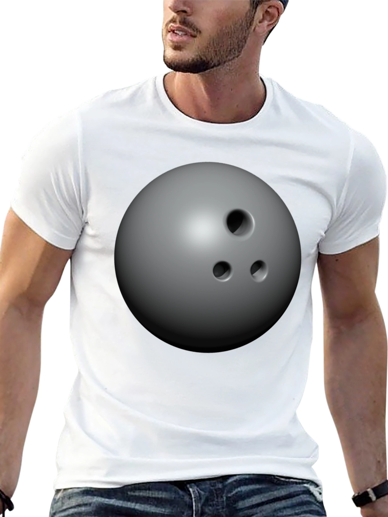 Bowling Ball Graphic Tee - Unisex Black T-Shirt
