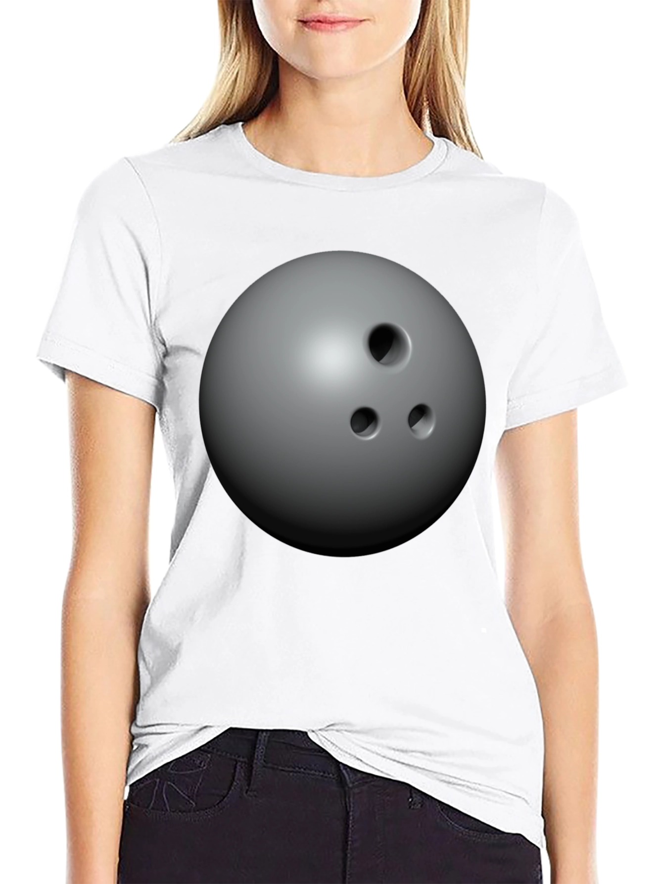 Bowling Ball Graphic Tee - Unisex Black T-Shirt