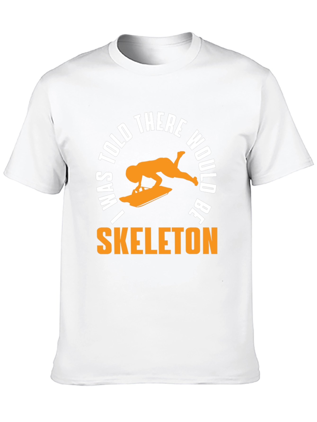 Skeleton Sledding T-Shirt - Funny Winter Sports Tee
