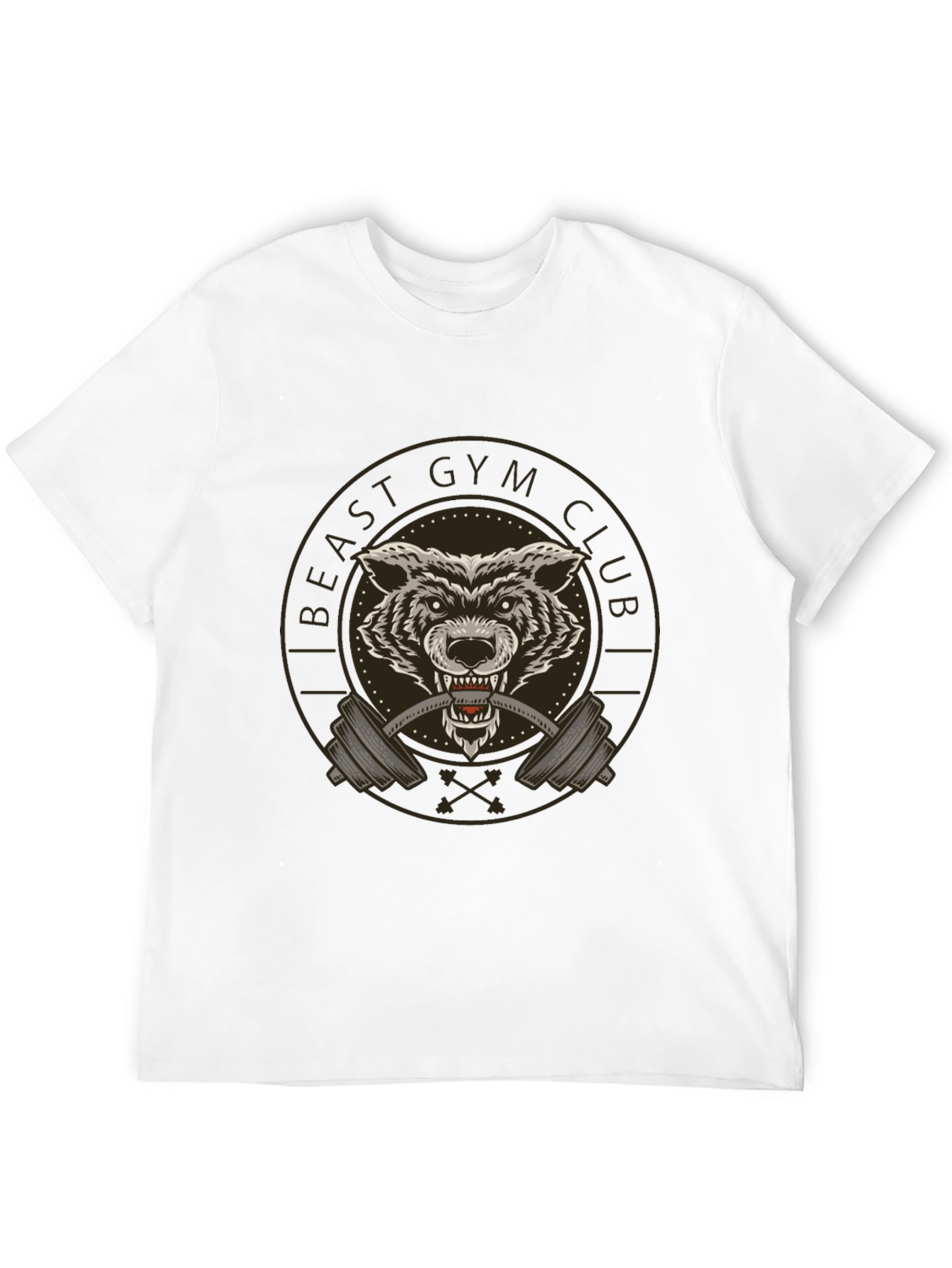 Beast Gym Club Wolf Graphic Tee - Black