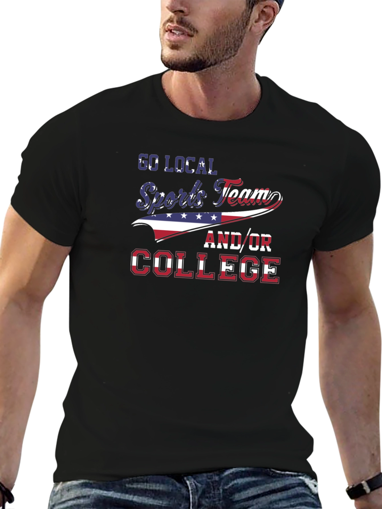 Local Sports Team and/or College Patriotic T-Shirt