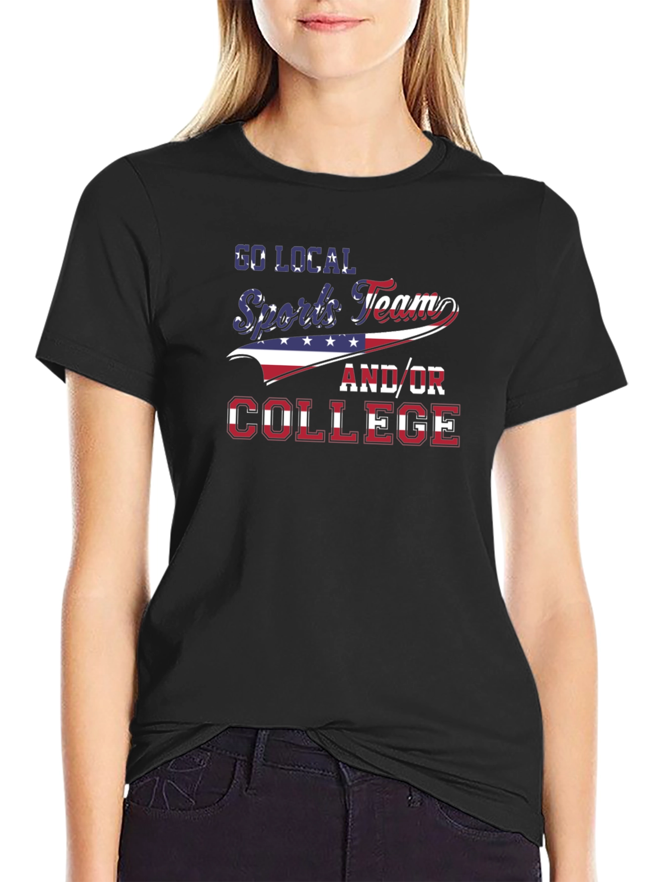 Local Sports Team and/or College Patriotic T-Shirt