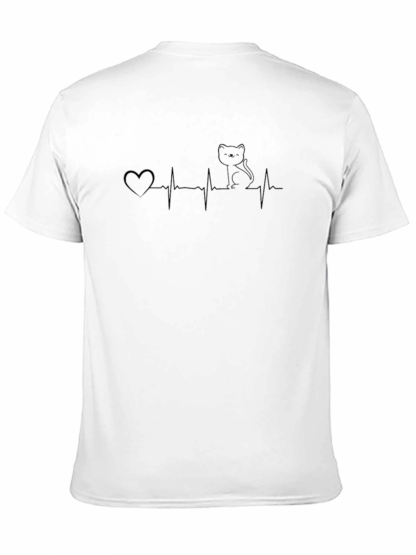 Cat Lover Heartbeat T-Shirt - Soft & Stylish