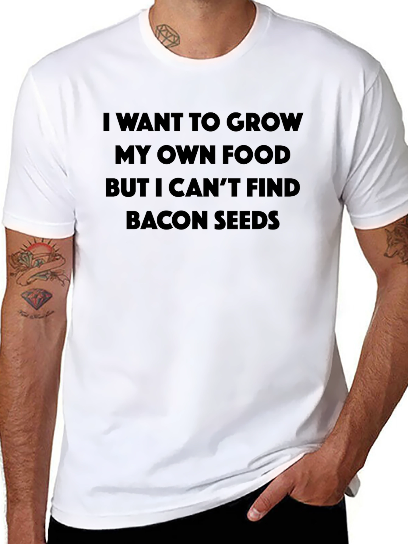 Bacon Seeds Graphic Tee - Funny Foodie T-Shirt