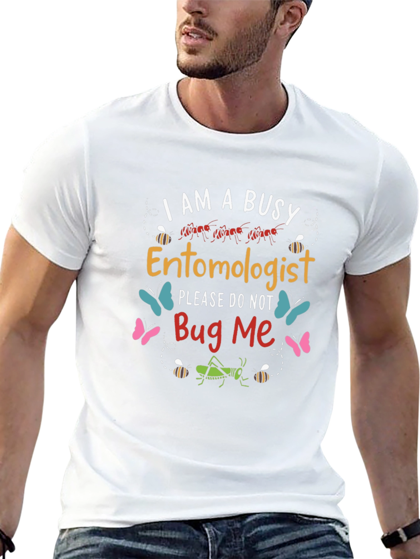 Busy Entomologist T-Shirt Bug Design