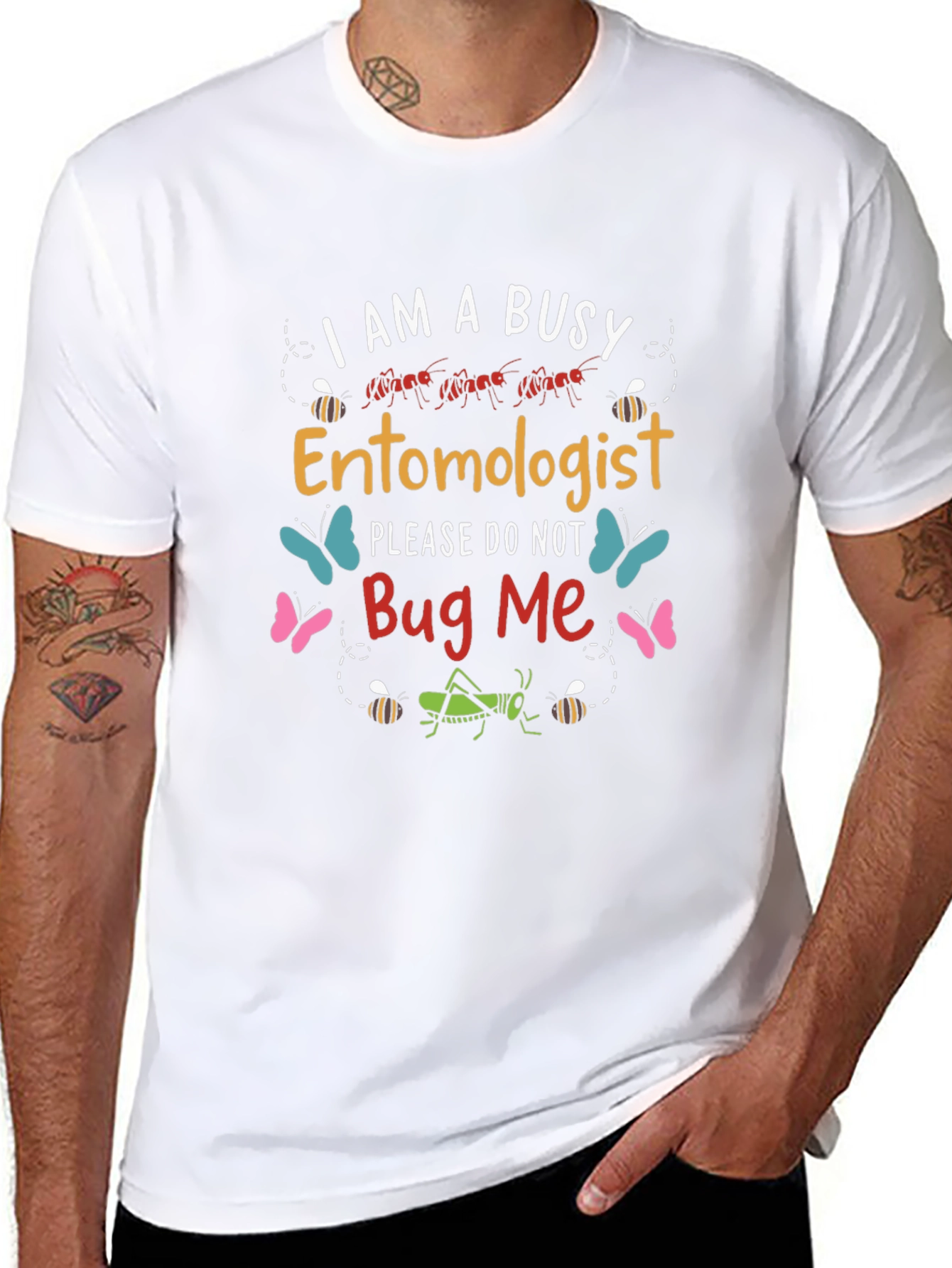 Busy Entomologist T-Shirt Bug Design