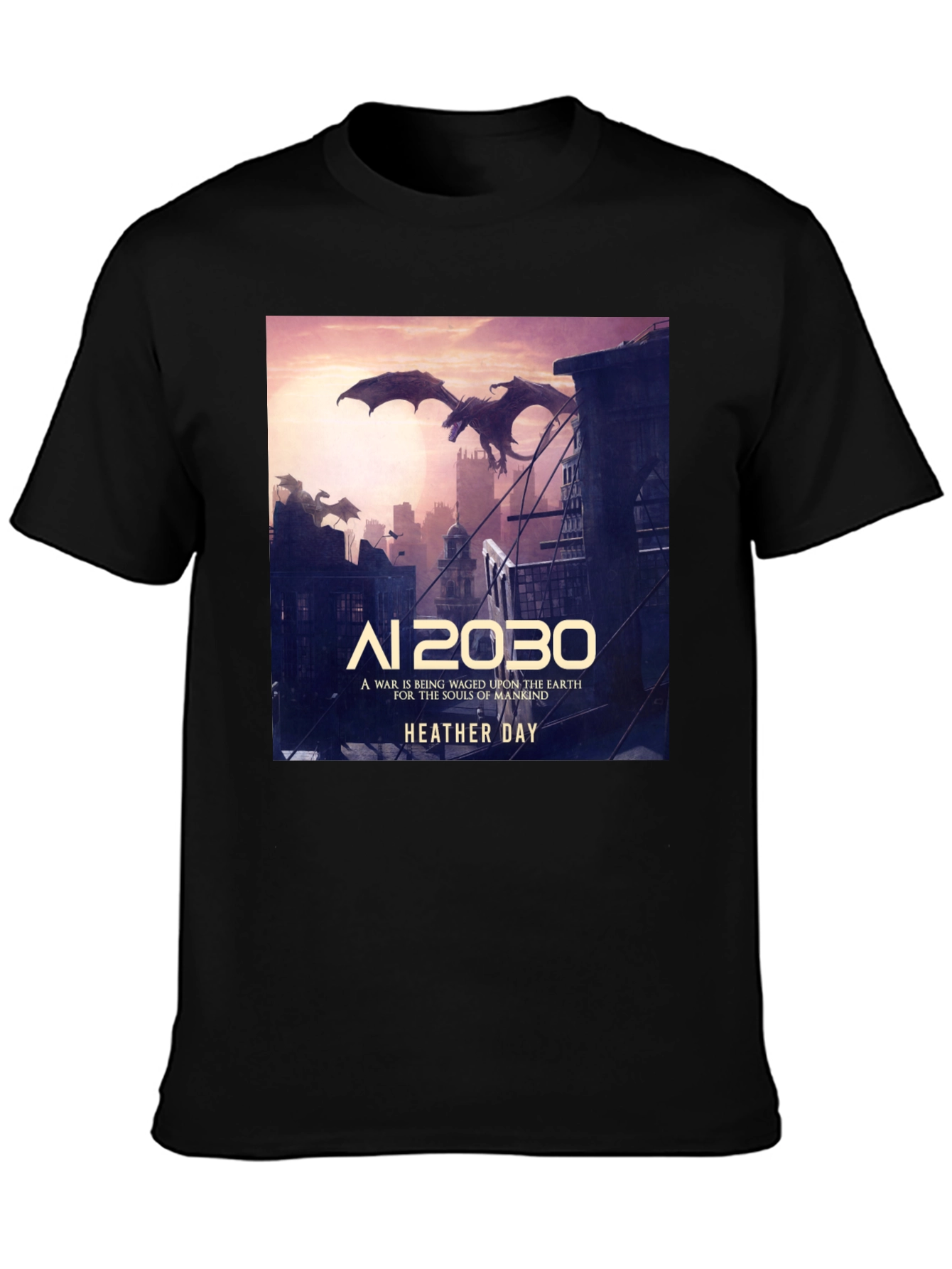 AI 2030 Heather Day T-Shirt - Dragon Graphic Tee