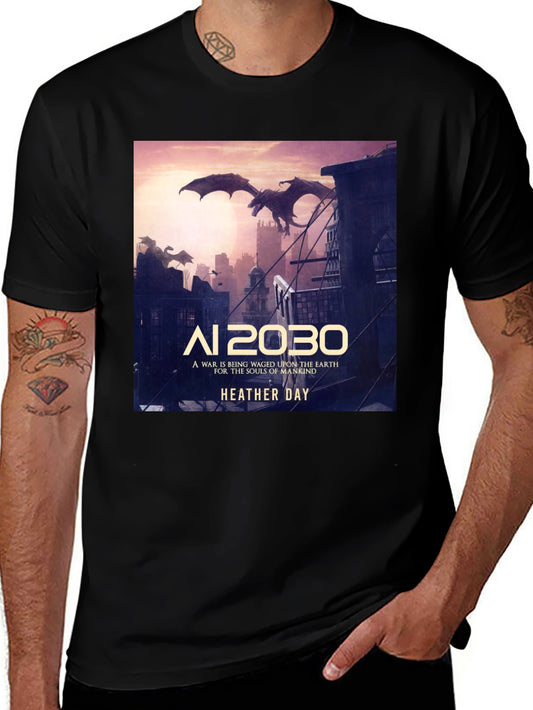 AI 2030 Heather Day T-Shirt - Dragon Graphic Tee