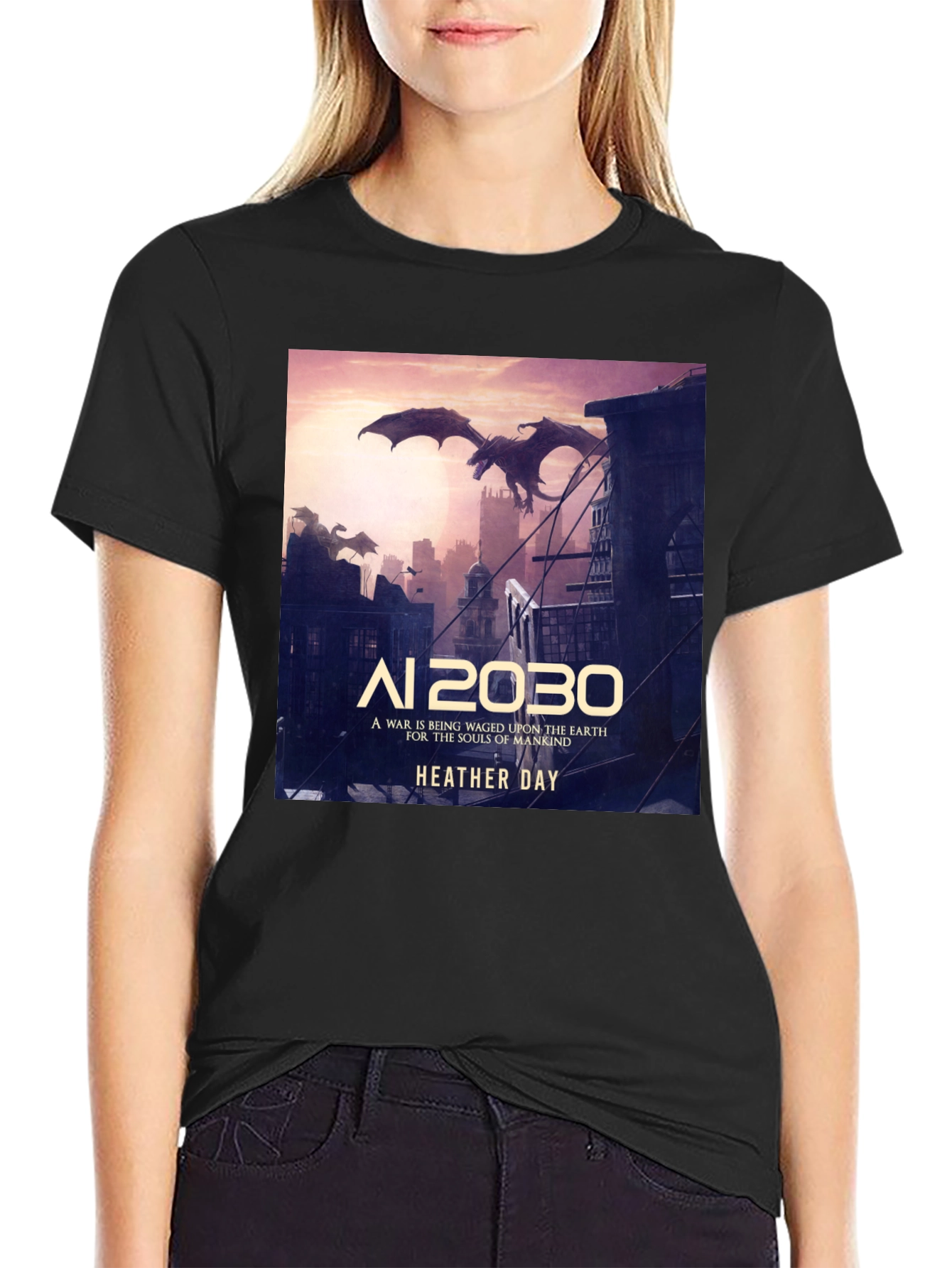 AI 2030 Heather Day T-Shirt - Dragon Graphic Tee