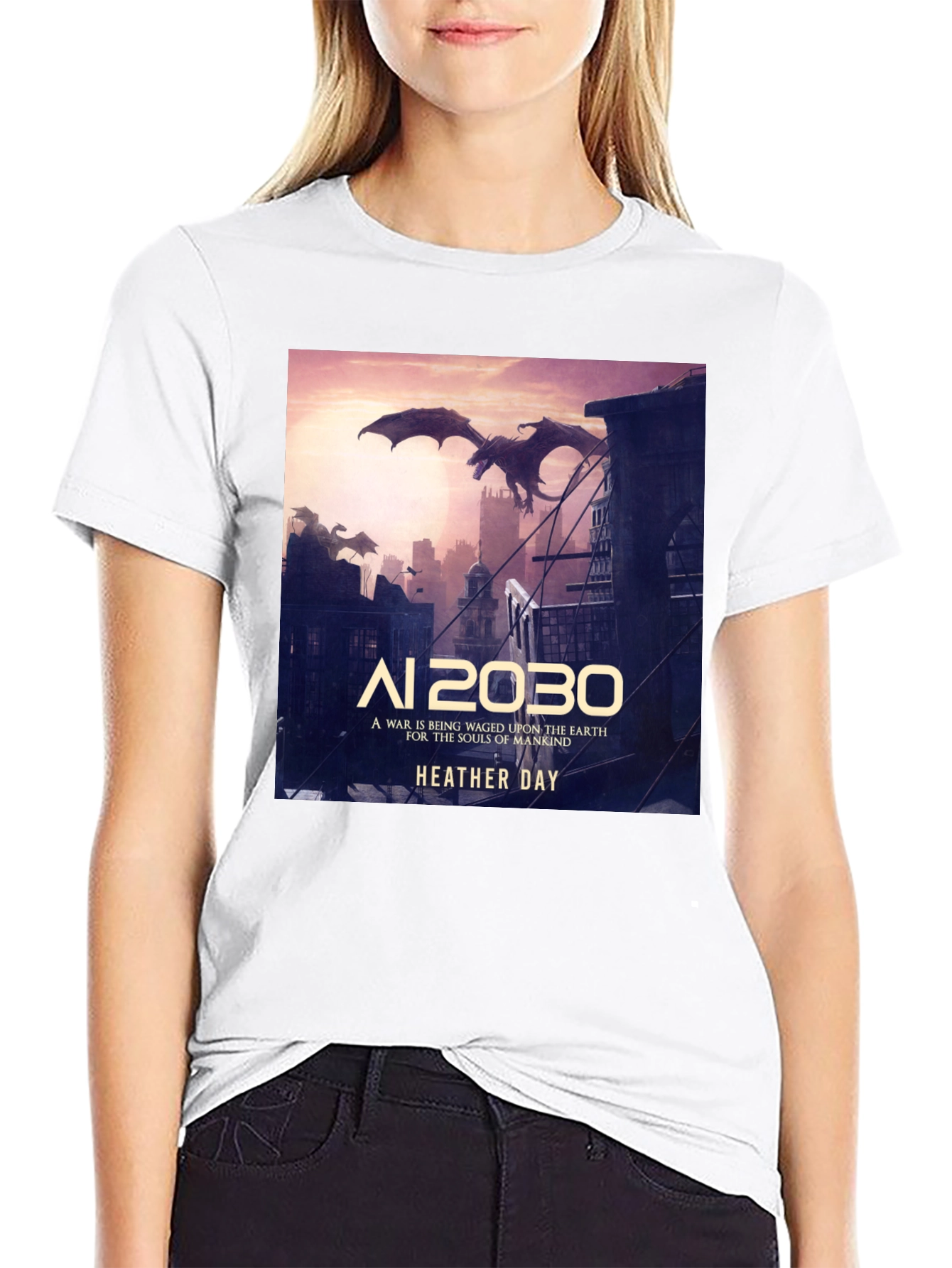 AI 2030 Heather Day T-Shirt - Dragon Graphic Tee