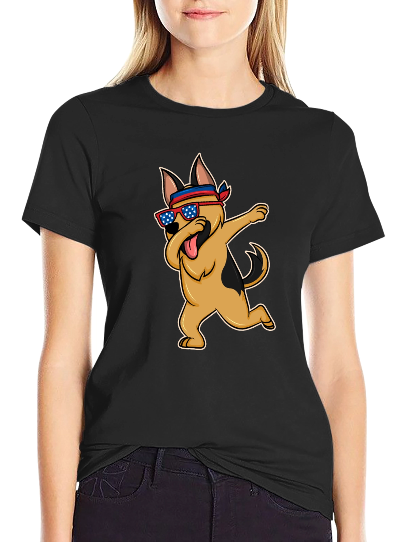 Dabbing Dog T-Shirt - Patriotic Pup Tee